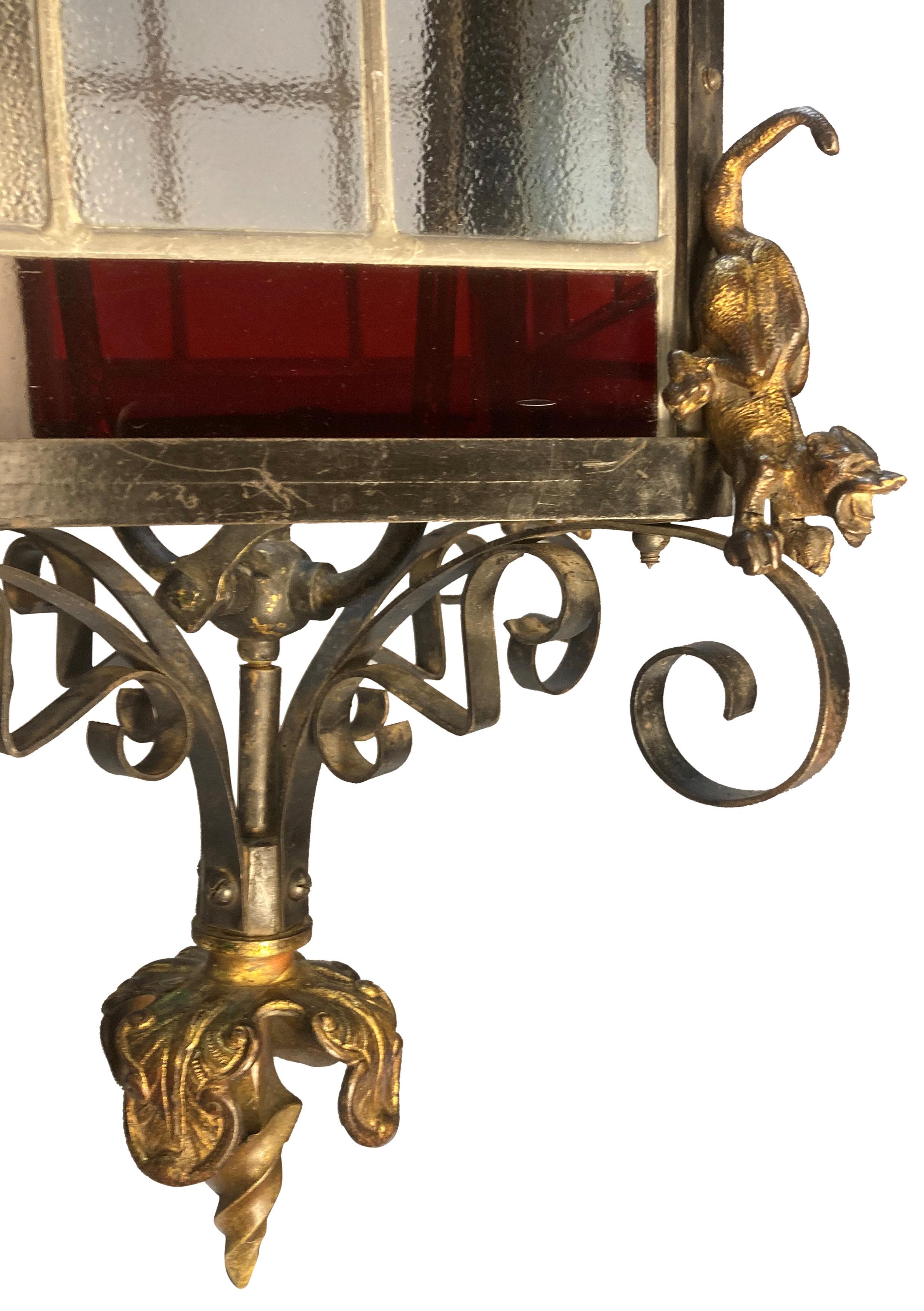Milieu du XIXe siècle Lanterne gothique anglaise du 19e siècle à la manière de Pugin en vente