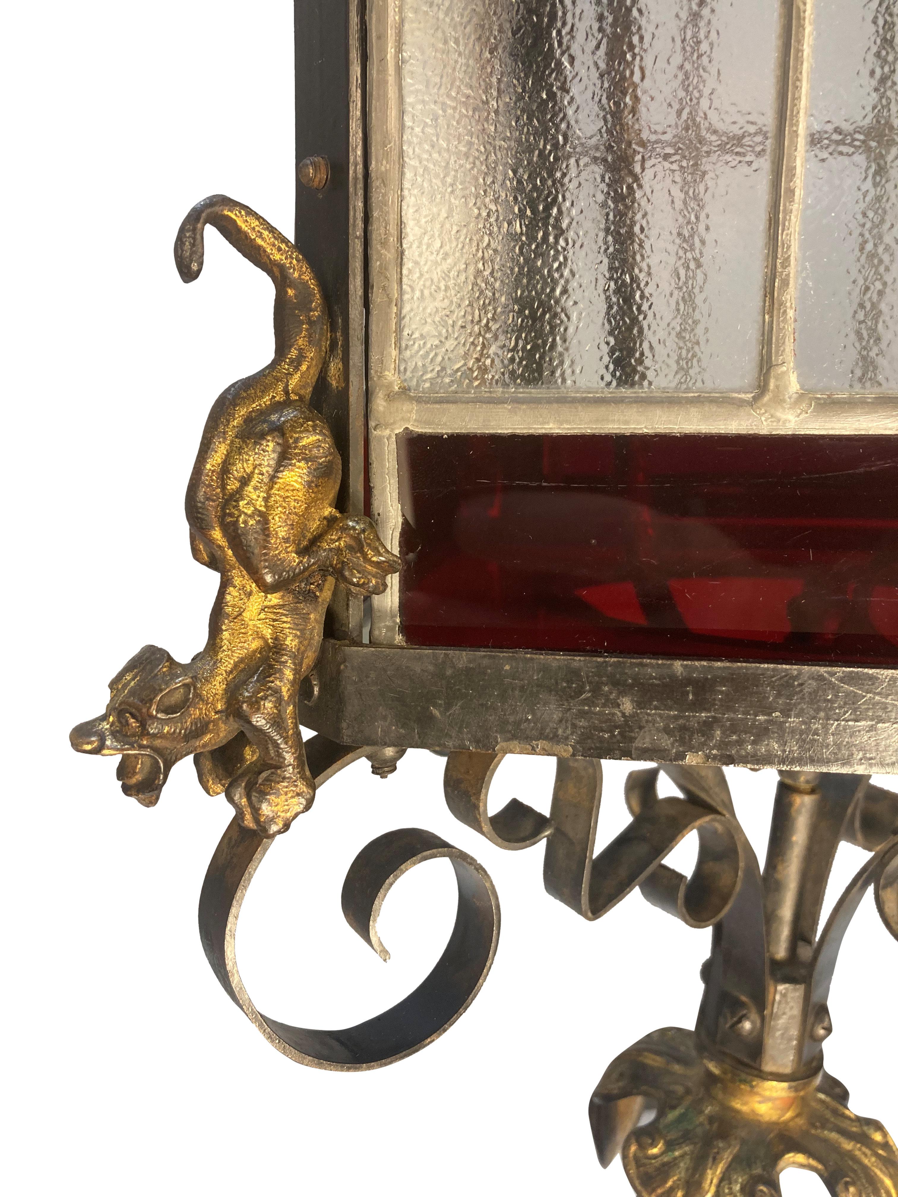 Anglais Lanterne gothique anglaise du 19e siècle à la manière de Pugin en vente