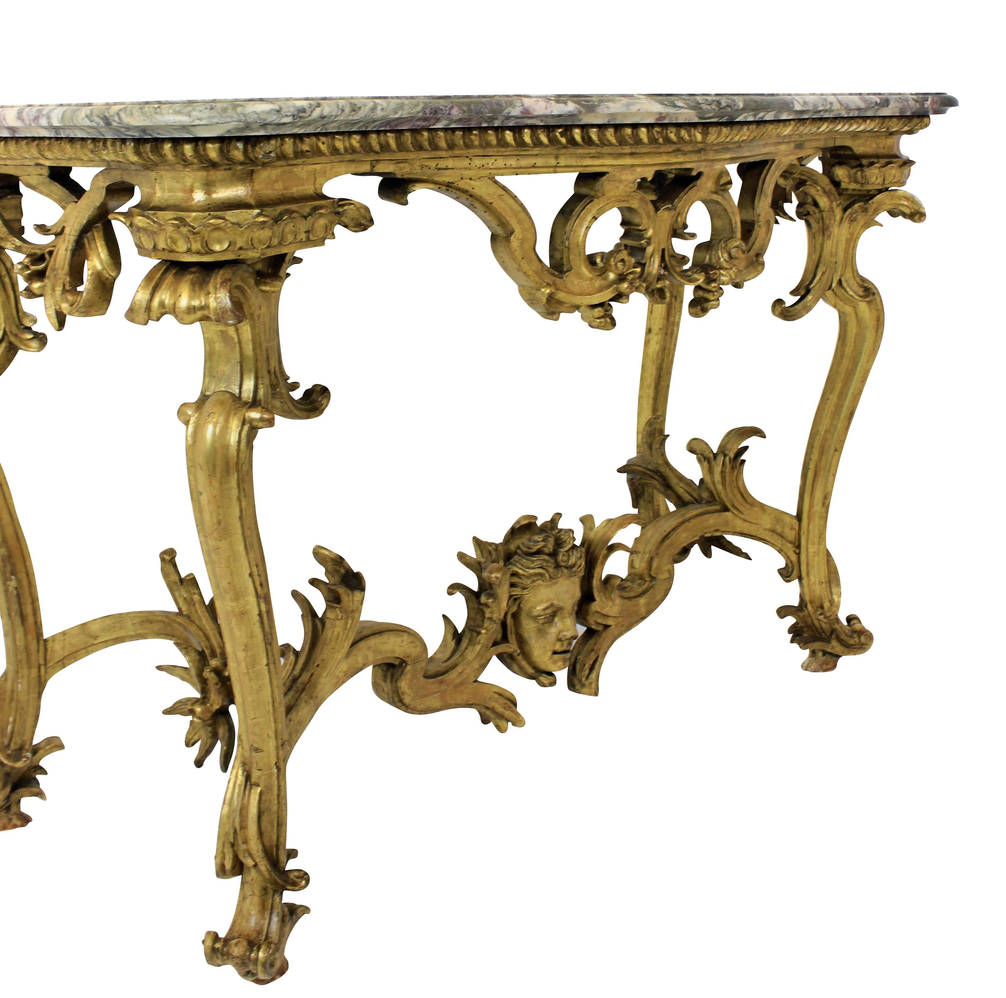 English Exceptional George II Giltwood Console Table