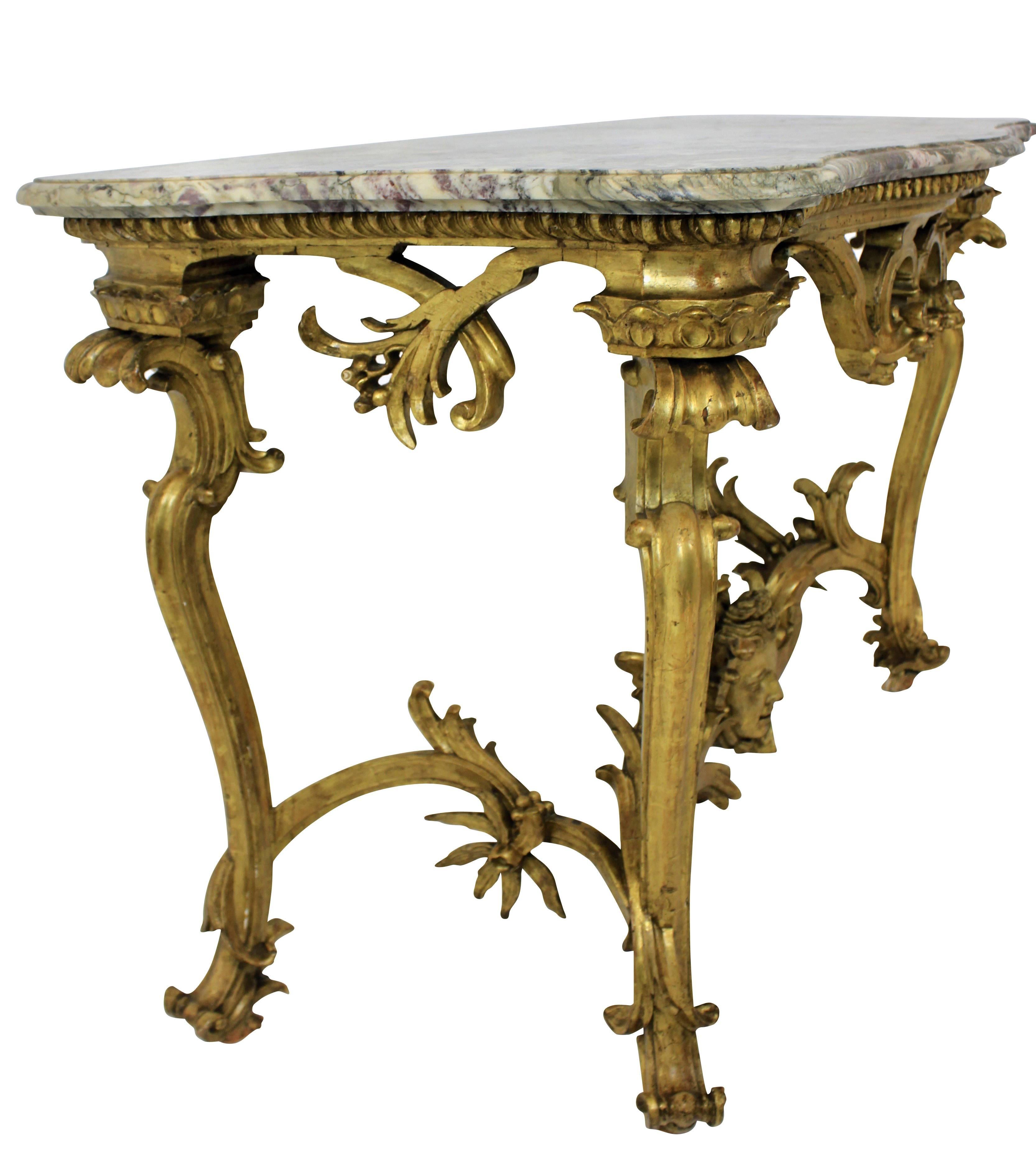 Exceptional George II Giltwood Console Table In Fair Condition In London, GB