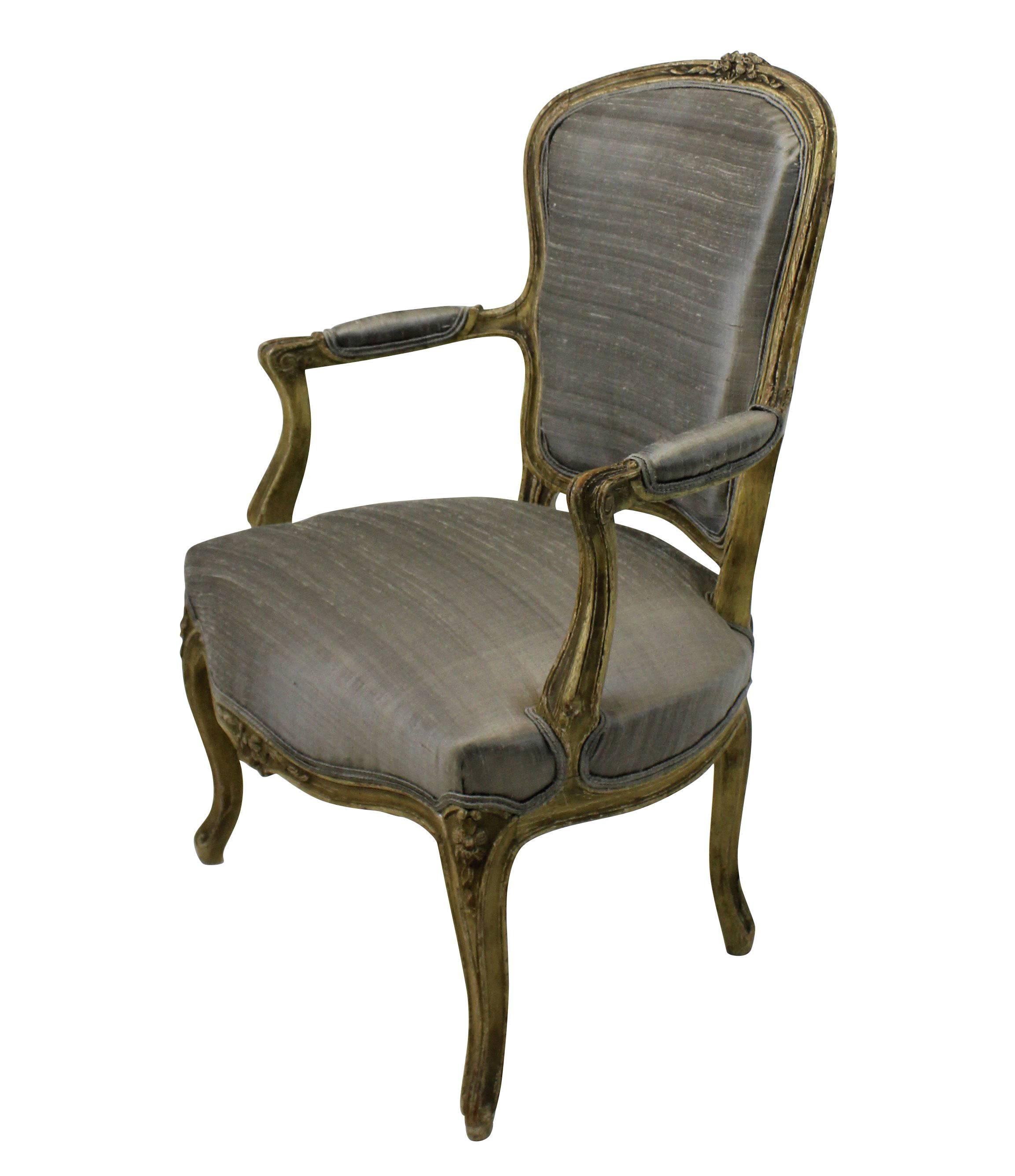 French Pair of 18th Century Armchairs