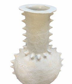 A Set Of Three Large Surrealist Vase Sculptures In A Bisque Finish