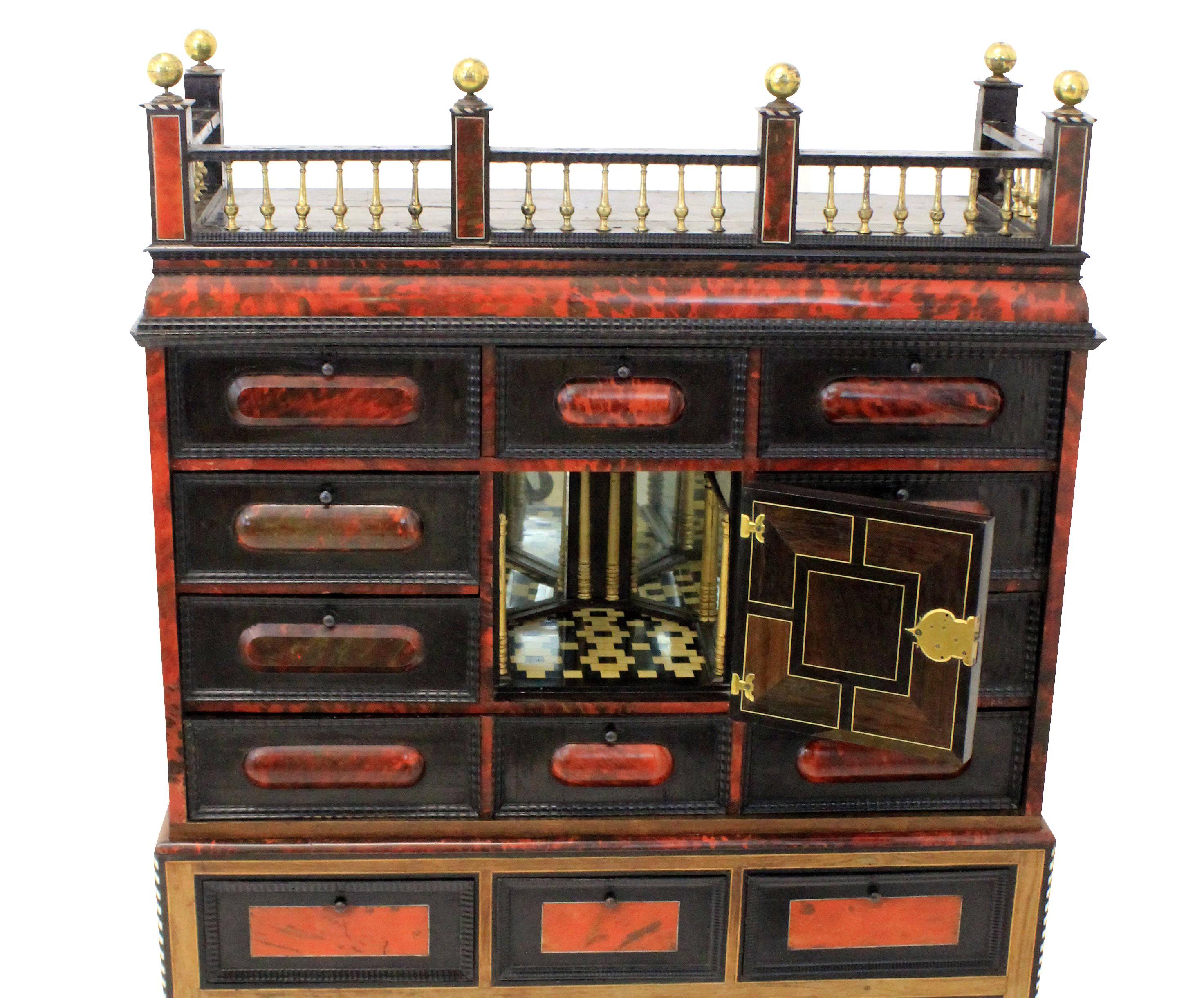 Fine 17th Century Tortoiseshell and Ebony Cabinet on Stand In Good Condition In London, GB