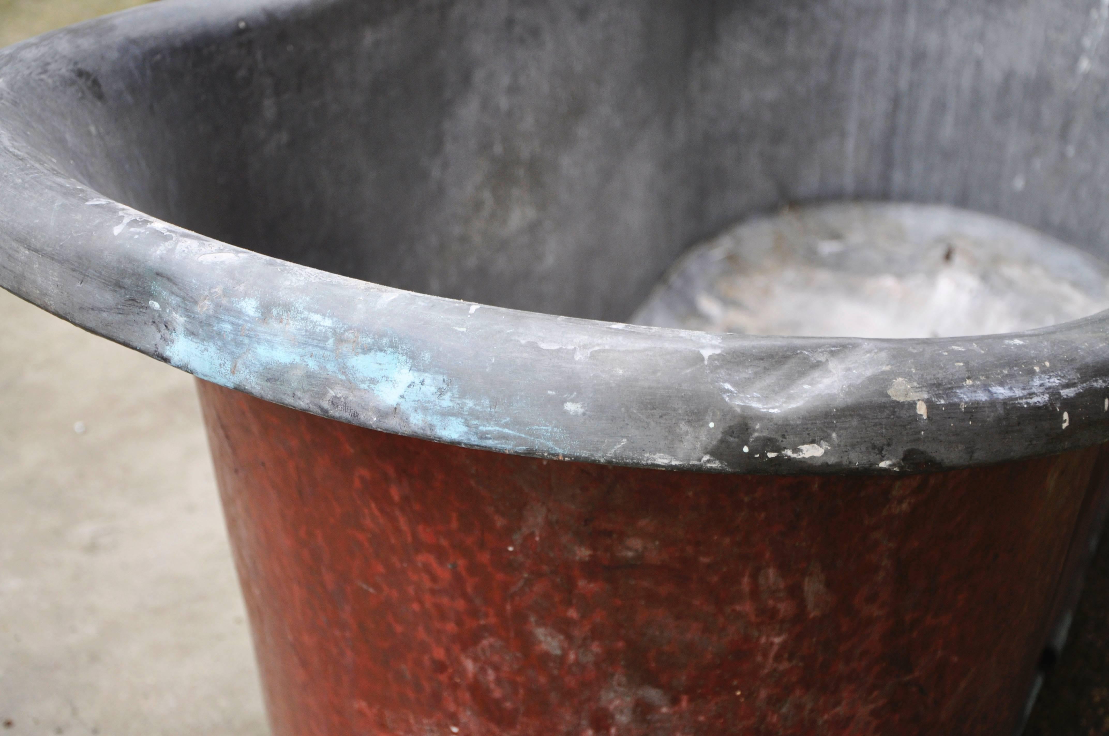 Antique Tinned Copper Bathtub, Late 19th Century 1