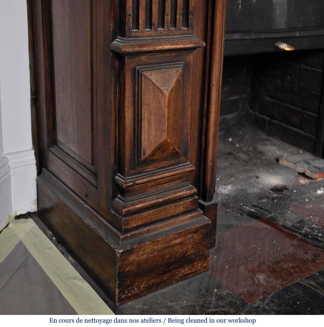 Neo-Renaissance Style Carved Walnut Fireplace, Period 19th Century 1