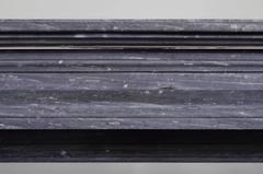 Antique Napoleon III style fireplace in Blue Turquin marble, 19th c.