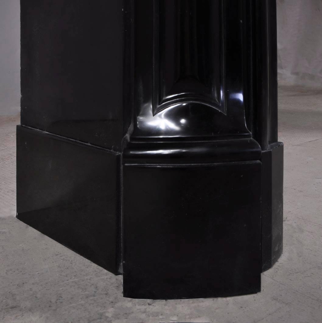 Pure black marble fireplace mantel period 1880 at 1stdibs