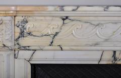 Louis XVI Style Fireplace with Half Columns, 19th Century