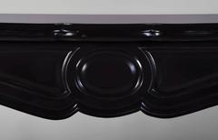 Belgian Black Marble Fireplace, "Pompadour" Style, 19th Century
