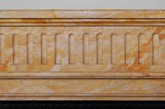 Louis XVI Style Fireplace in Yellow from Siena Marble with Half-Columns