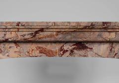 Antique Empire Style Fireplace with Columns in Sarrancolin Ilhet Marble