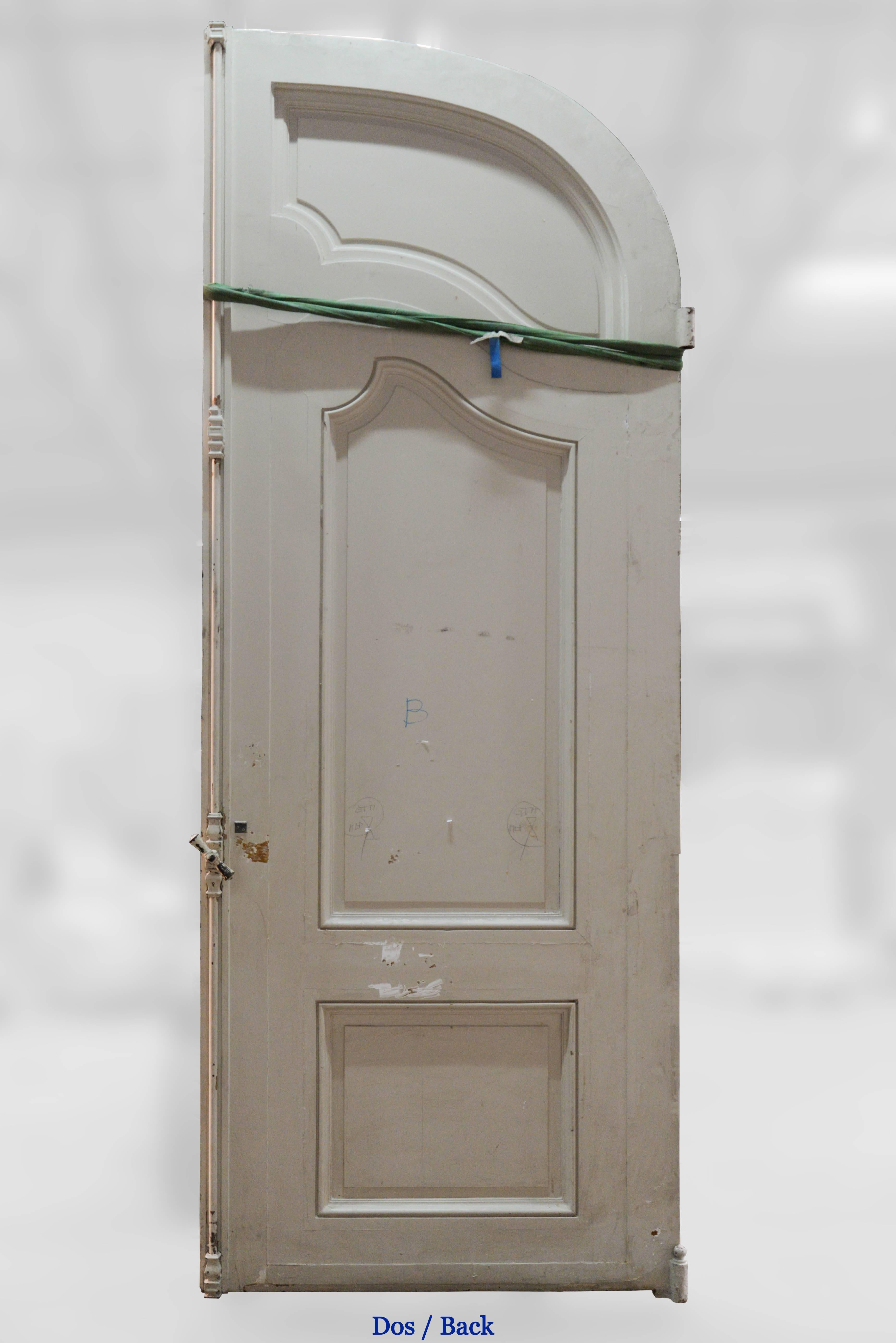 Double Door from an Haussmannian Building in Oakwood, Late 19th Century For Sale 3