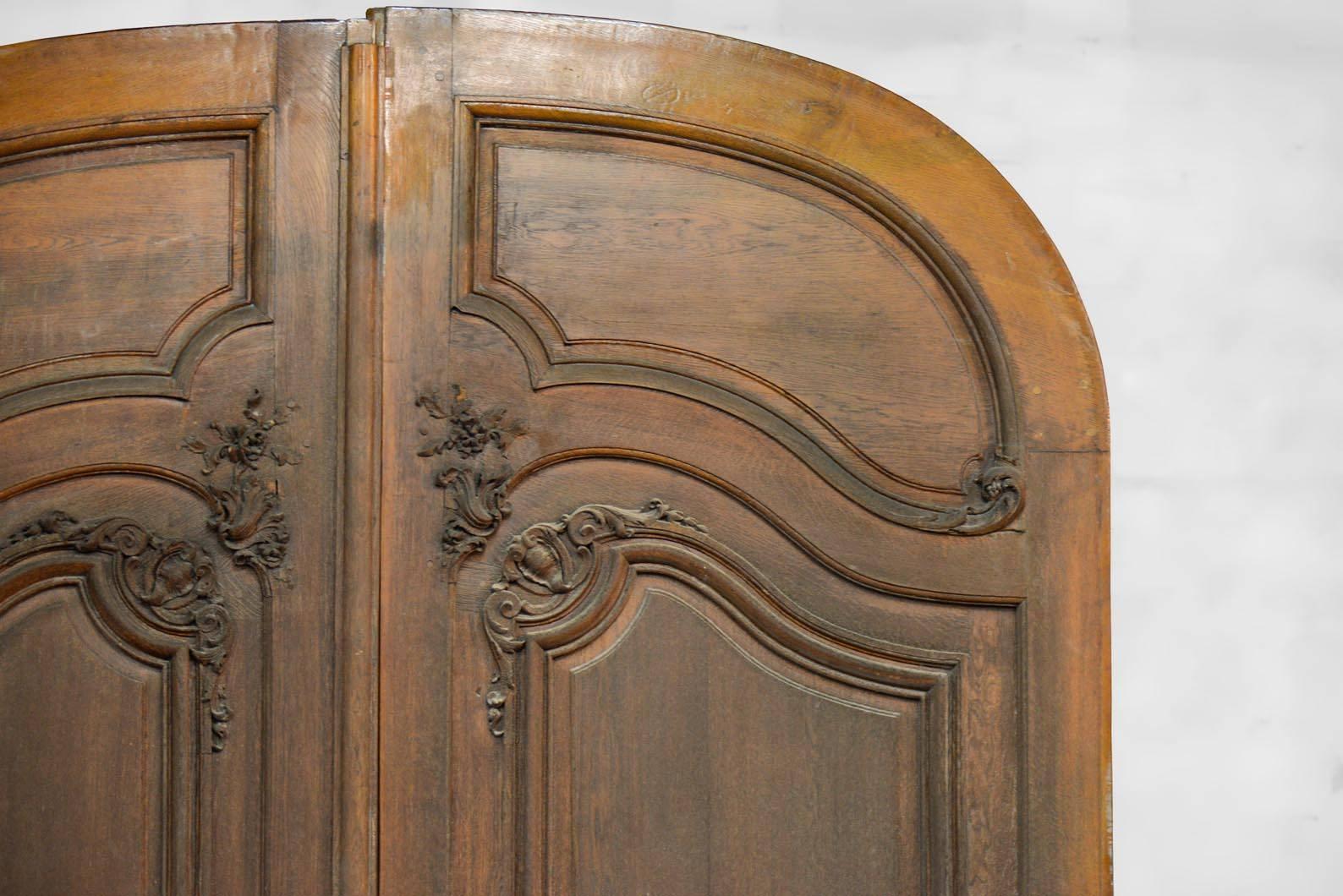 French Double Door from an Haussmannian Building in Oakwood, Late 19th Century For Sale