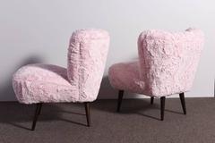 Pair of Cocktail Chairs Faux Fur