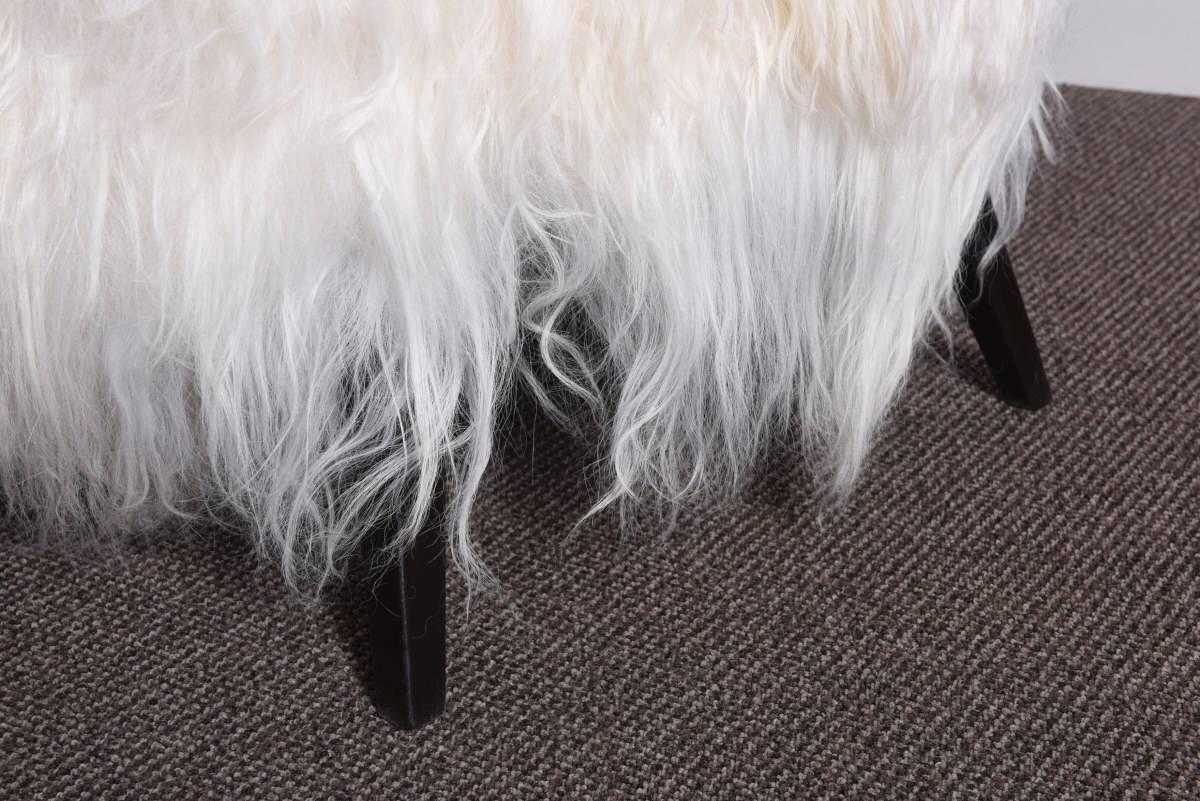 Mid-20th Century Pair of 1960s Mongolian Lamb Fur Chairs