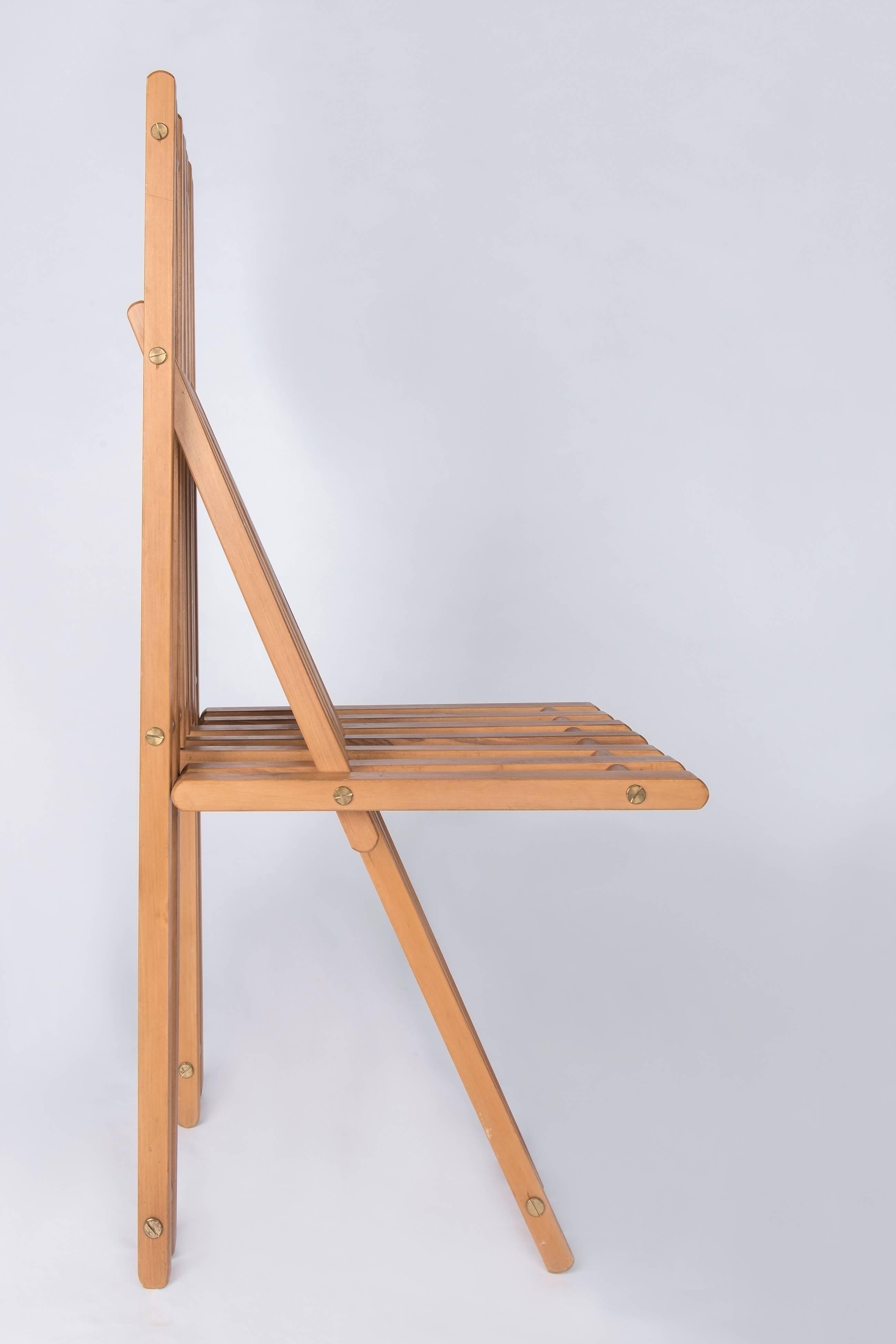 Mid-Century Modern Folding Chairs by Capitini & Palmoni For Sale