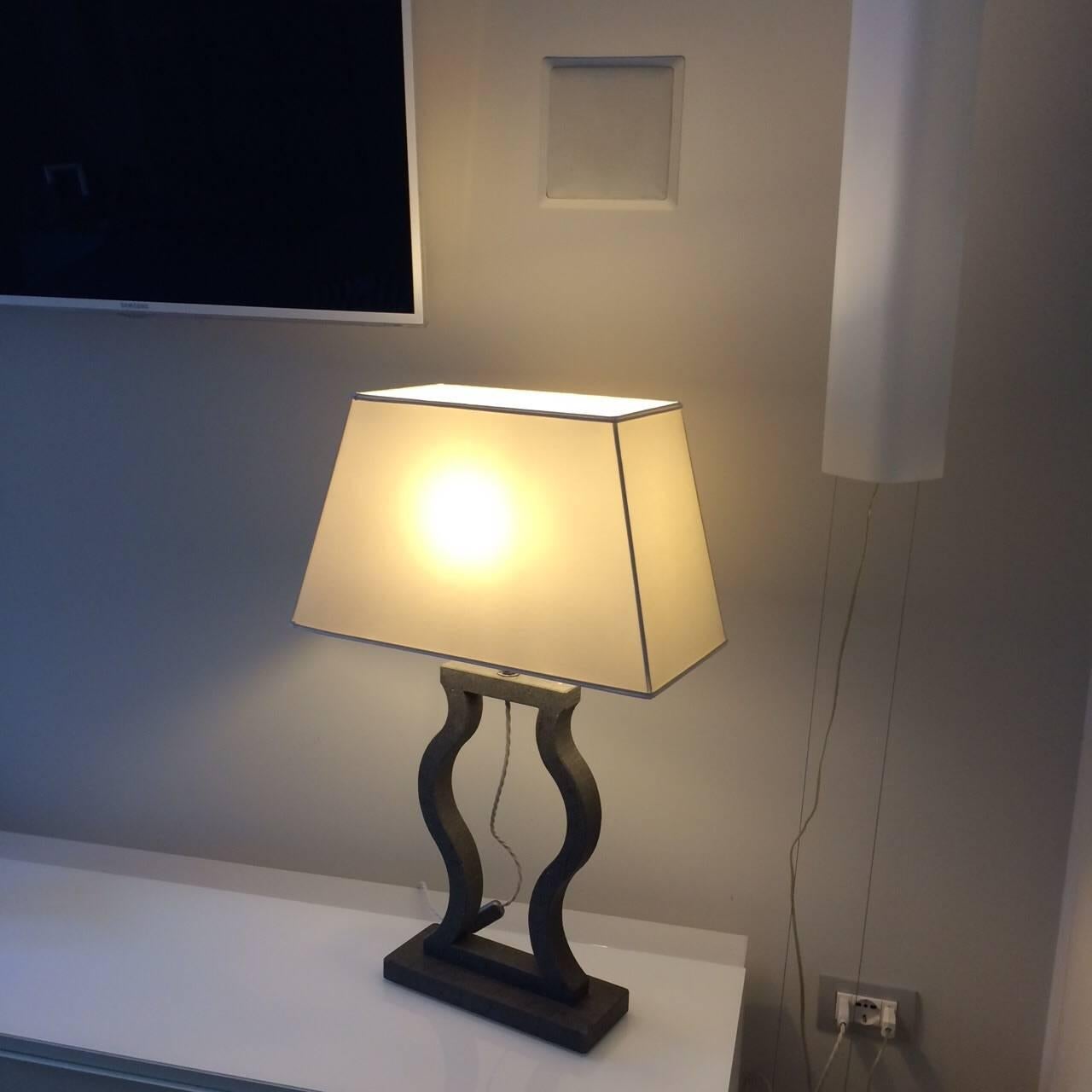 Travertine Table Lamp For Sale 3