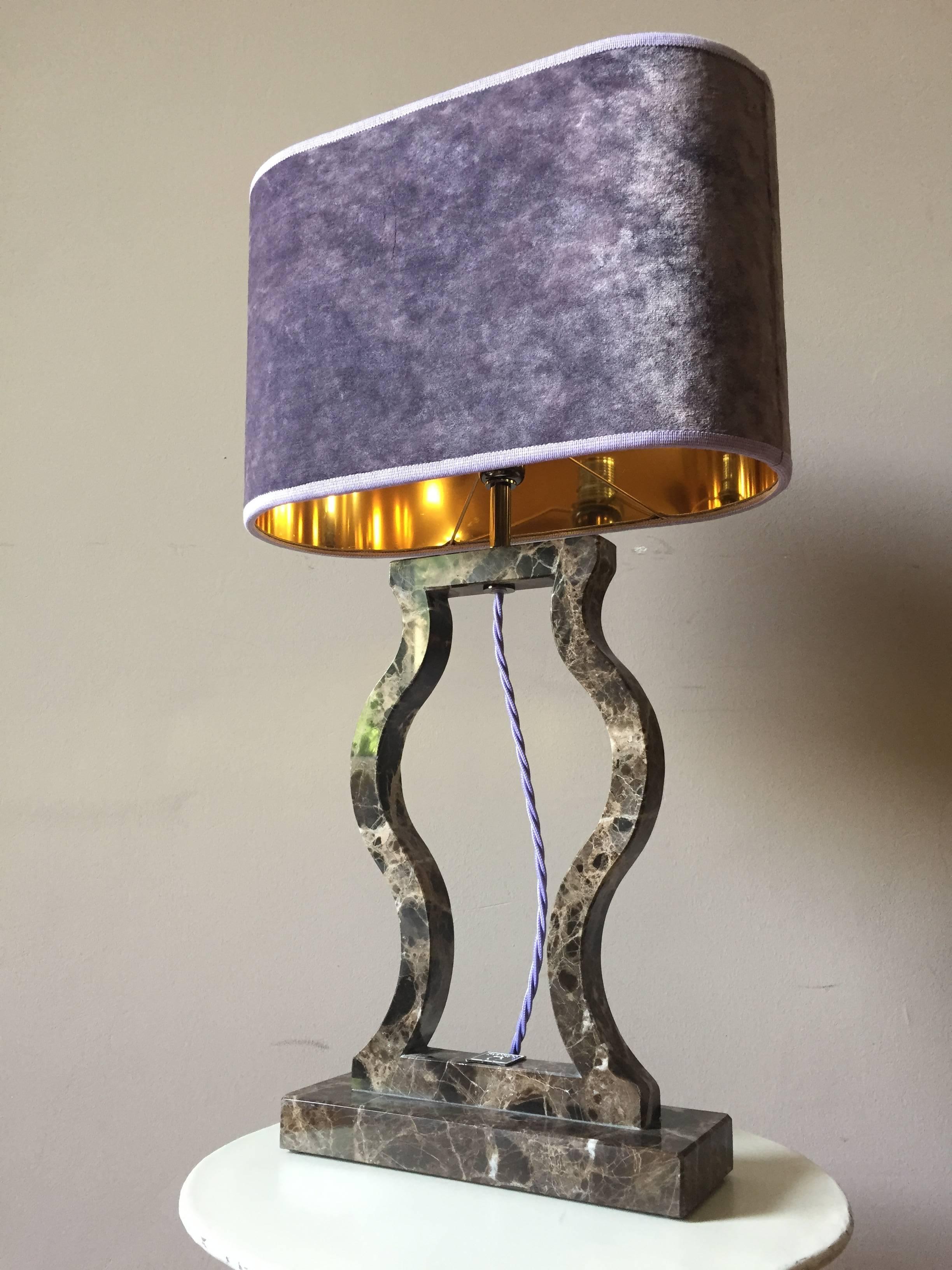 Travertine Table Lamp For Sale 1