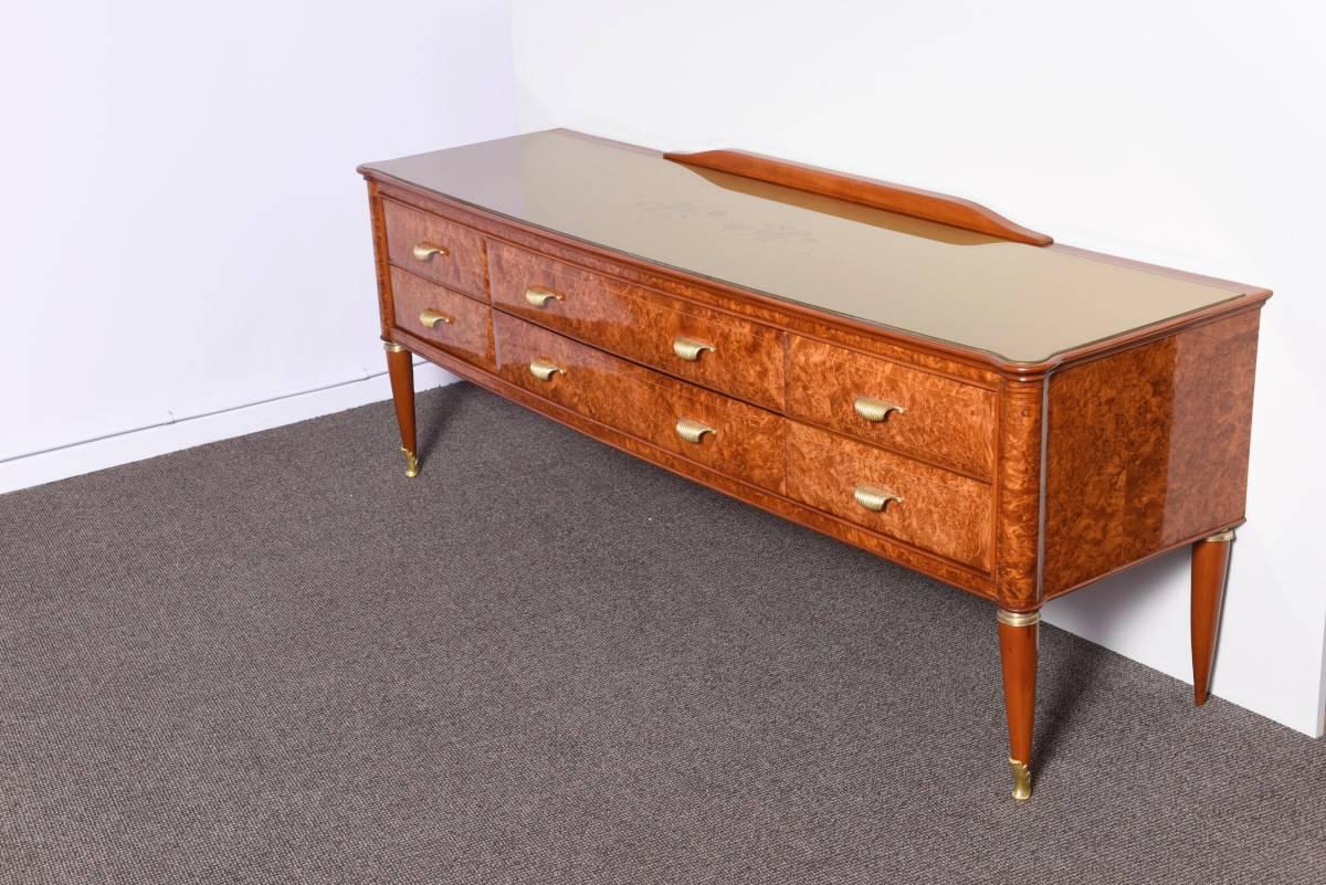 Polished Italian Origin Chest of Drawers For Sale