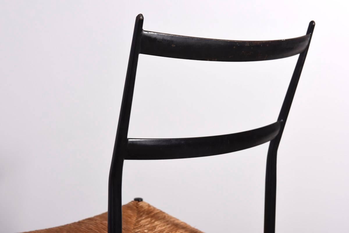 Lacquered Set of Six Chairs Superleggera by Gio Ponti