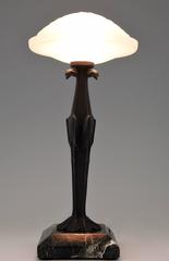 Art Deco Flamingo Table Lamp by Max Le Verrier, 1930
