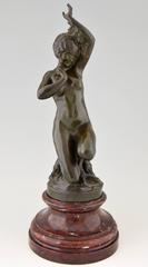Art Nouveau Bronze sculpture of a Nude by J. Dunach, 1900 France