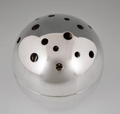 Silvered Spherical Flower Vase by Gio Ponti for Christofle, Gallia 1957