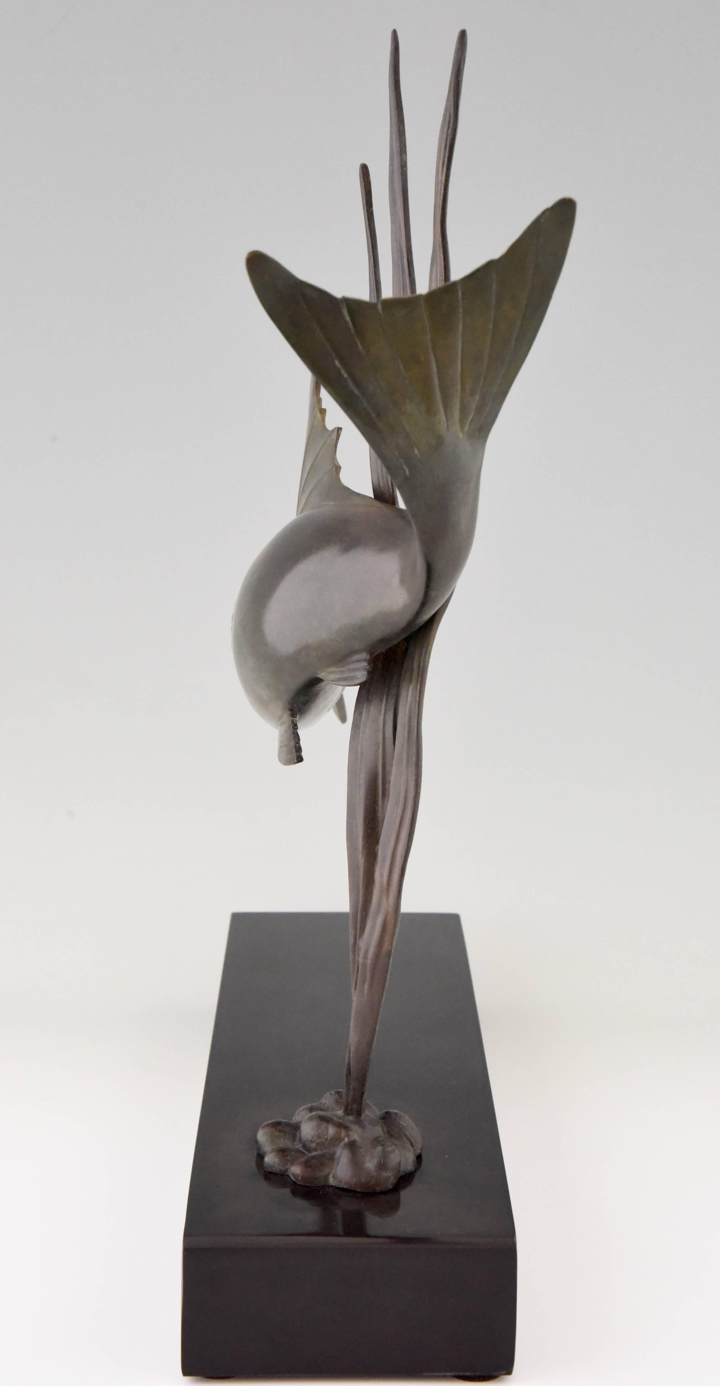 20th Century Art Deco Bronze Swordfish Sculpture by I. Strateff, 1930 France