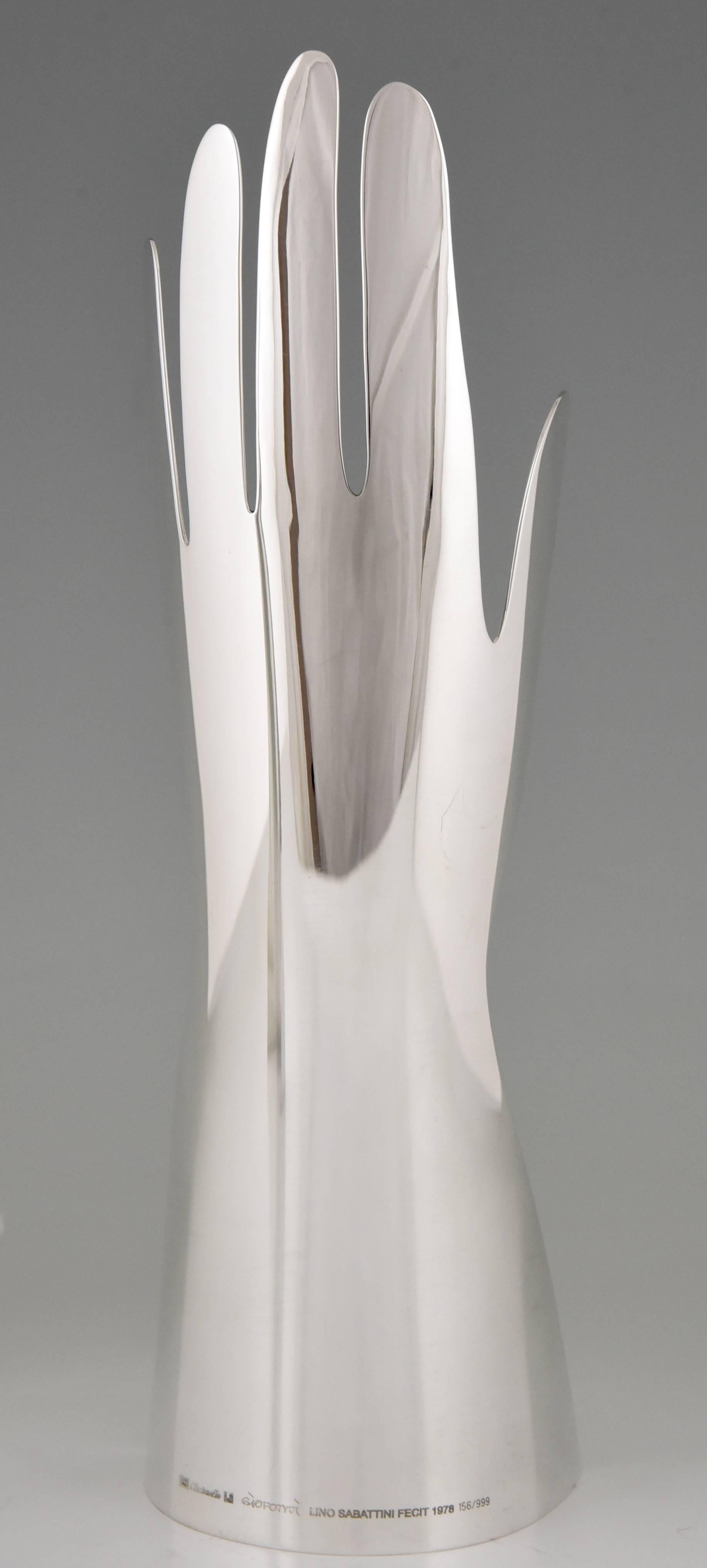 Le Mani, the Hands Silver Plated Sculpture by Gio Ponti, Sabatini for Christofle In Good Condition In Antwerp, BE