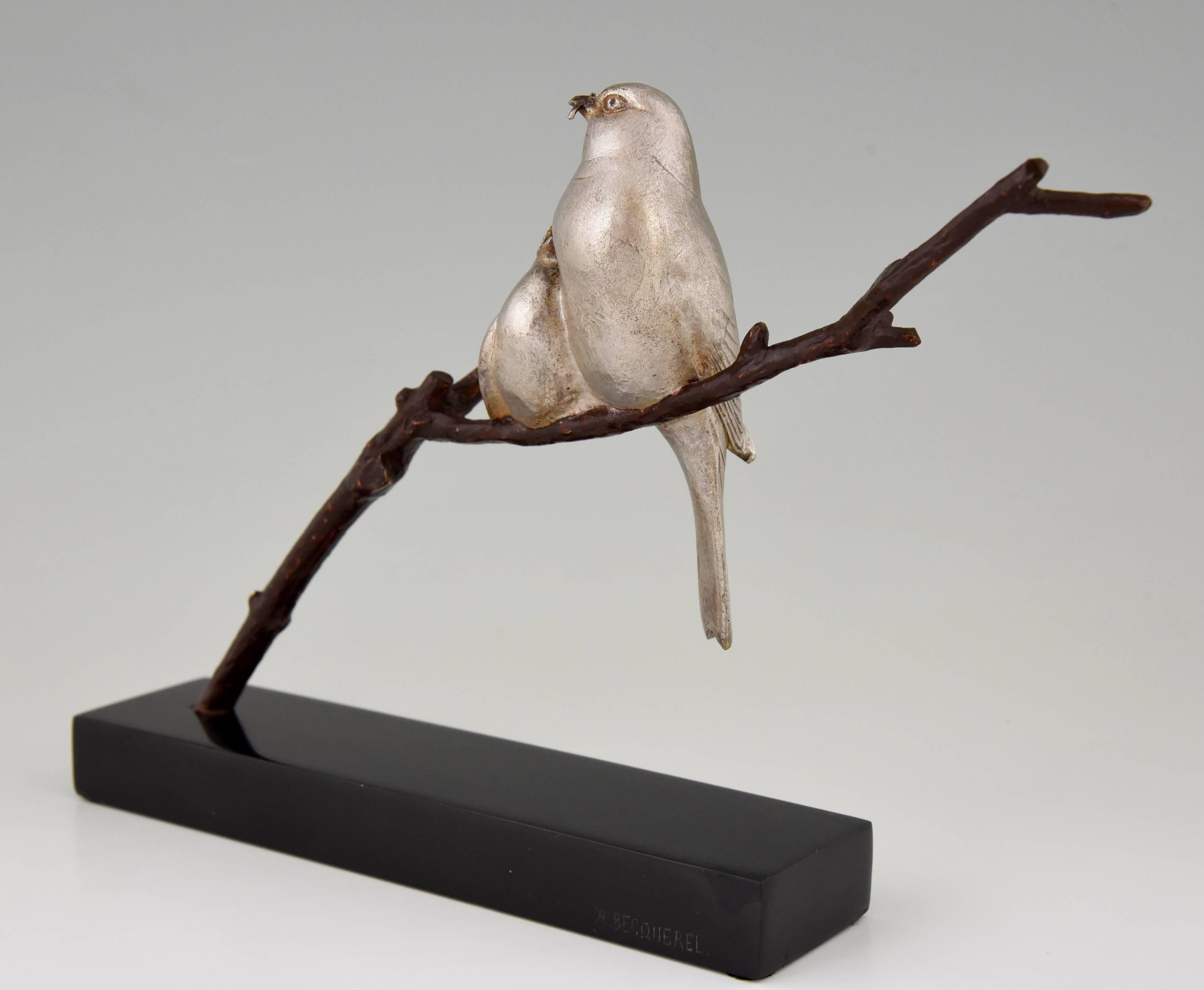 bronze bird sculptures