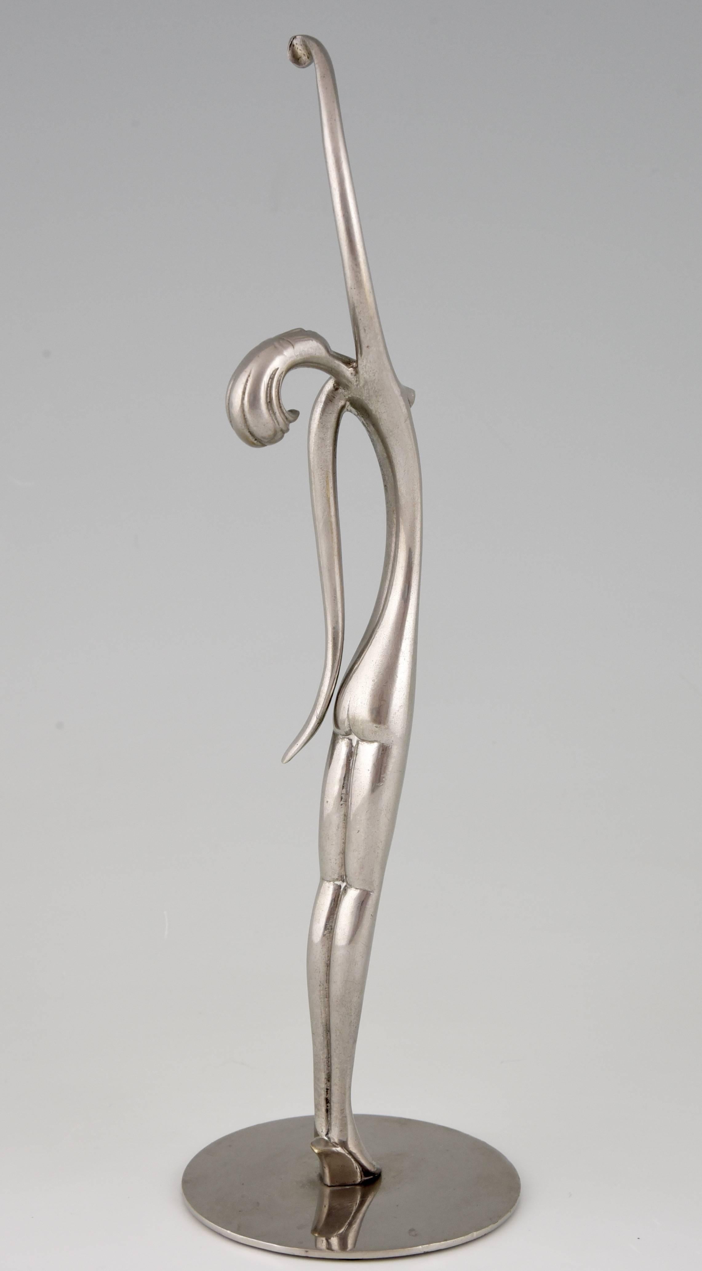Art Deco Sculpture of a Standing Nude Attributed to Karl Hagenauer, 1930 In Good Condition In Antwerp, BE