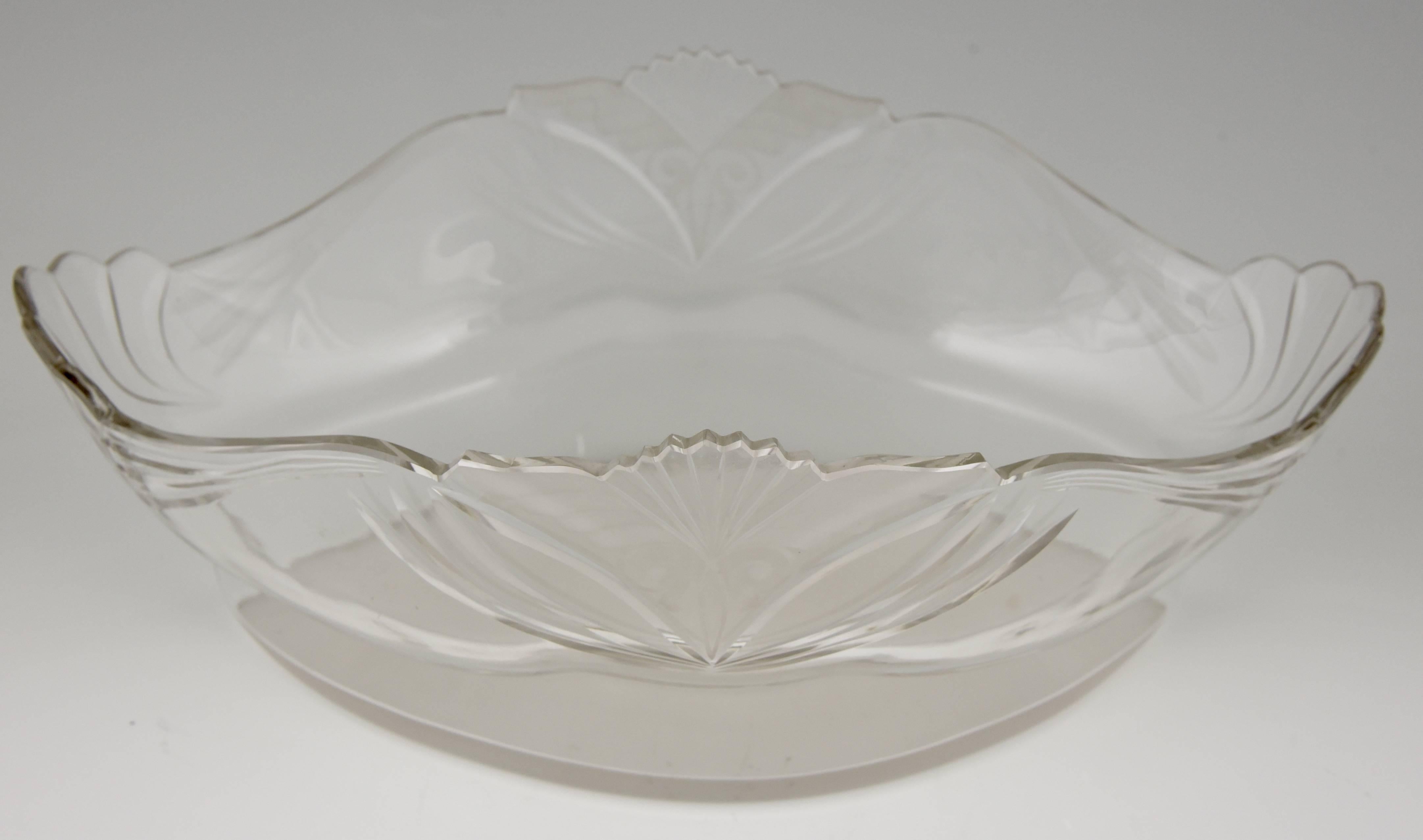 Art Nouveau Silvered Flower Dish with Couple by WMF, 1906 2