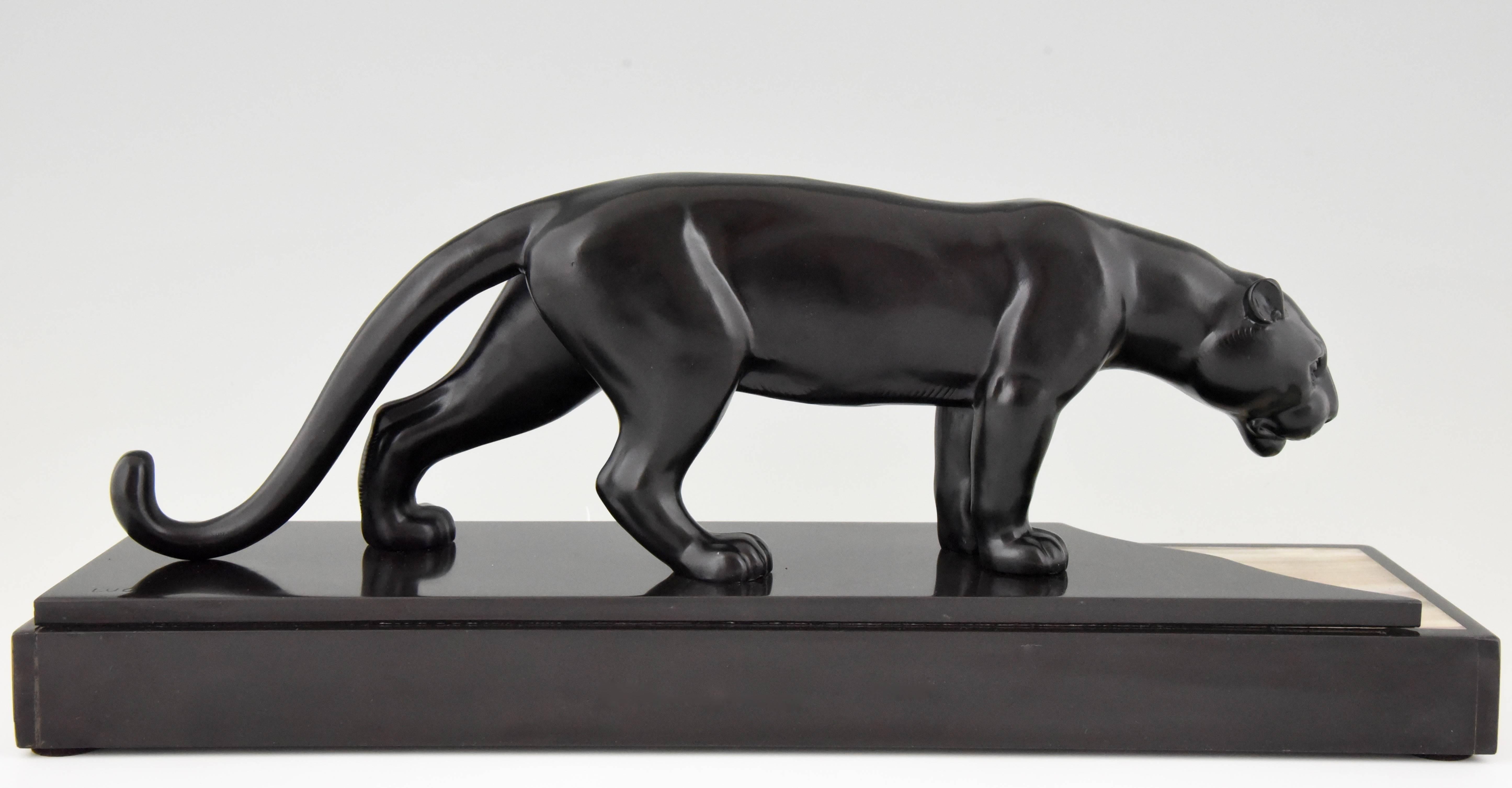 art deco panther sculpture