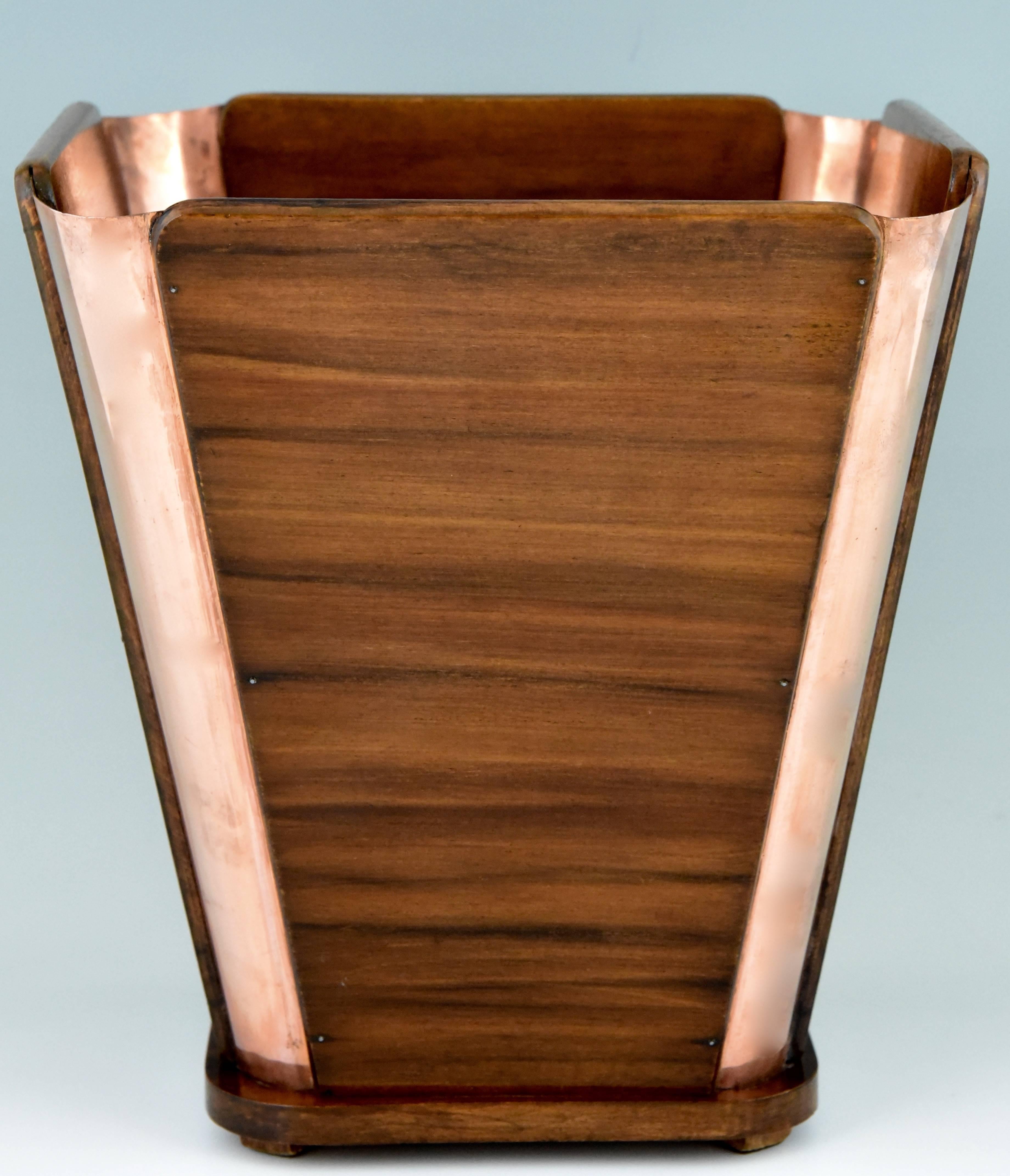 art deco wastebasket