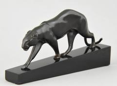 Art Deco Bronze Sculpture Panther by Maurice Prost  1925 France