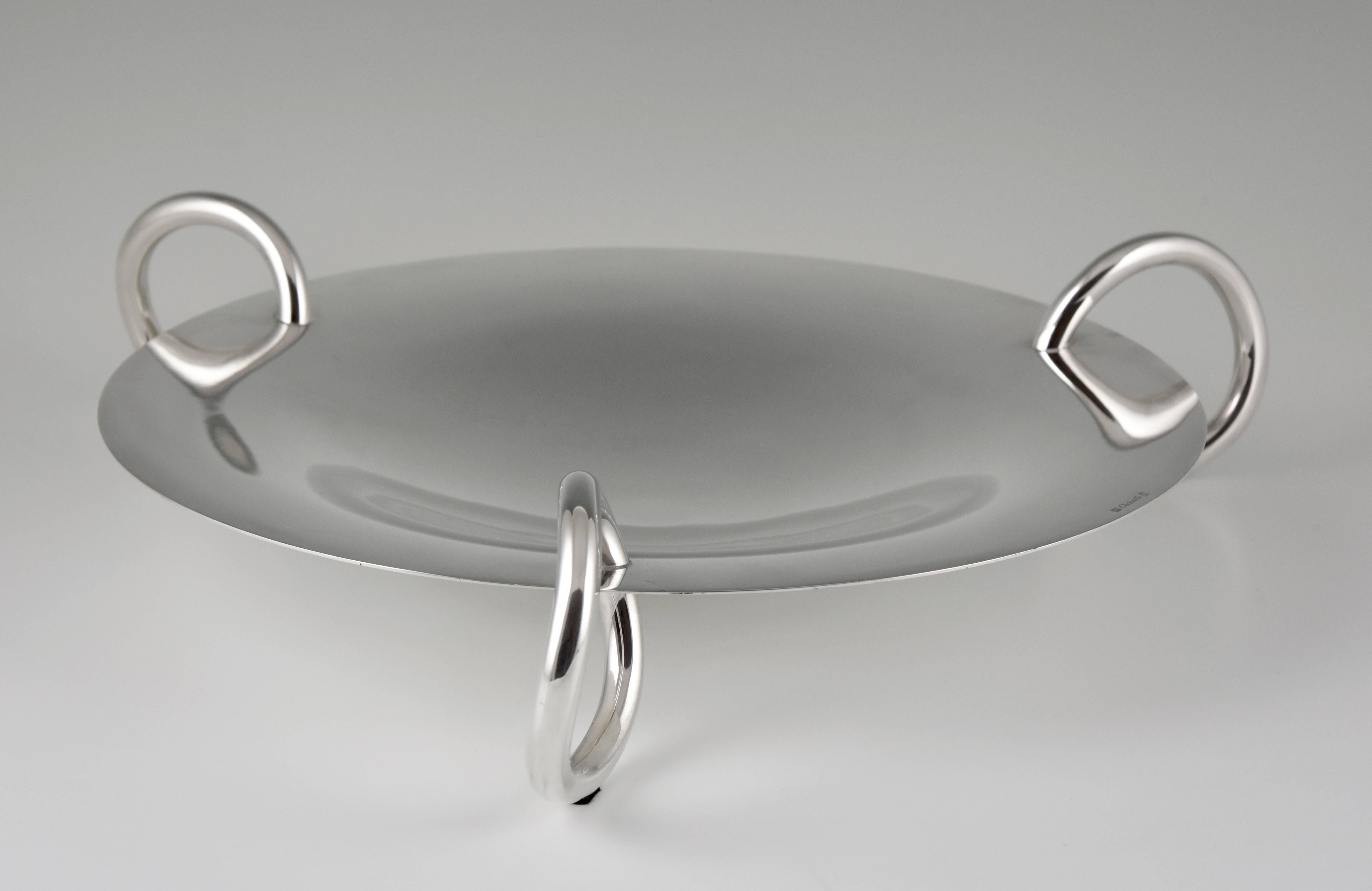 Andrée Putman for Christofle, Modern Silver Plated Centerpiece Bowl In Excellent Condition In Antwerp, BE
