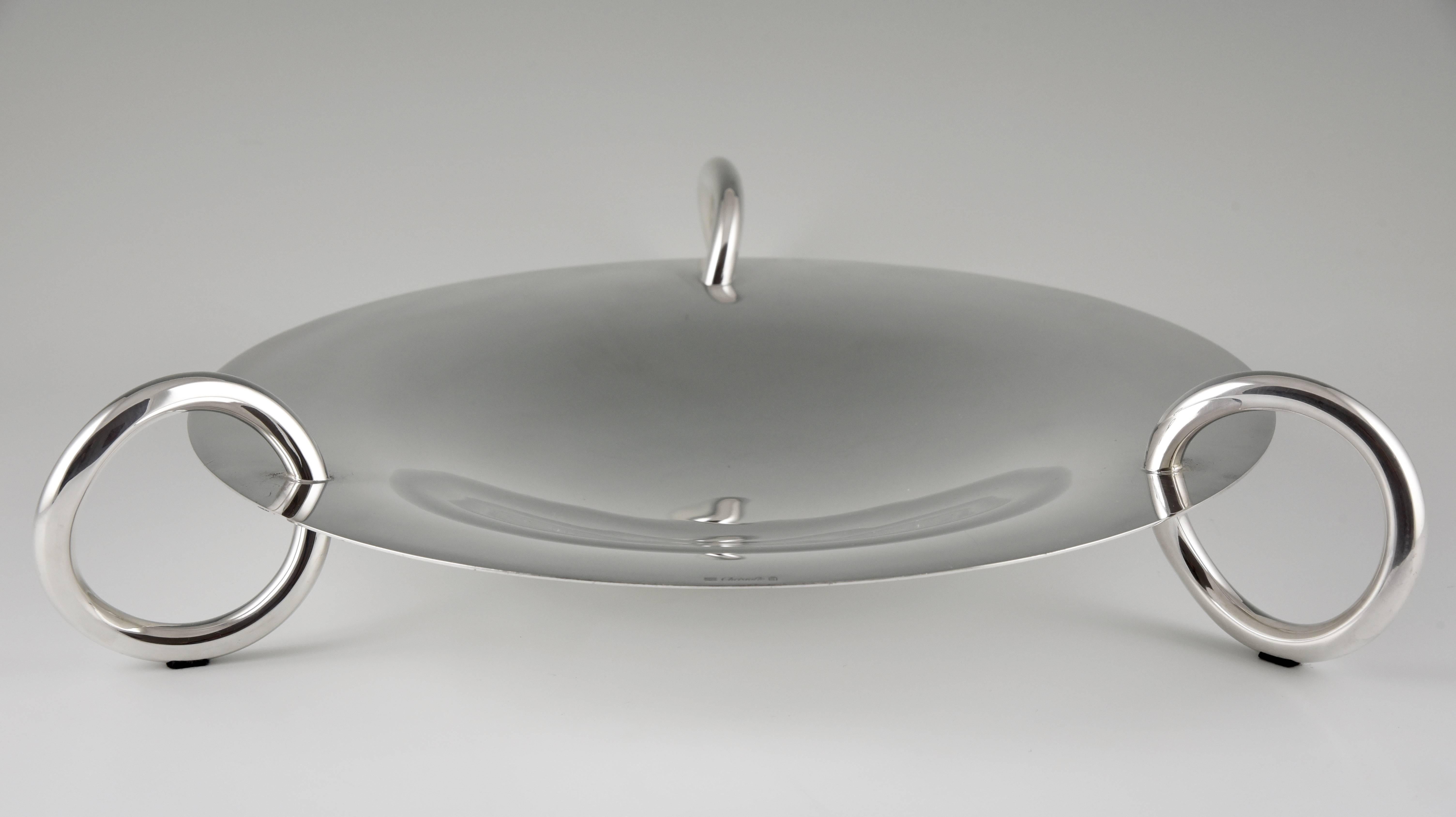 Metal Andrée Putman for Christofle, Modern Silver Plated Centerpiece Bowl