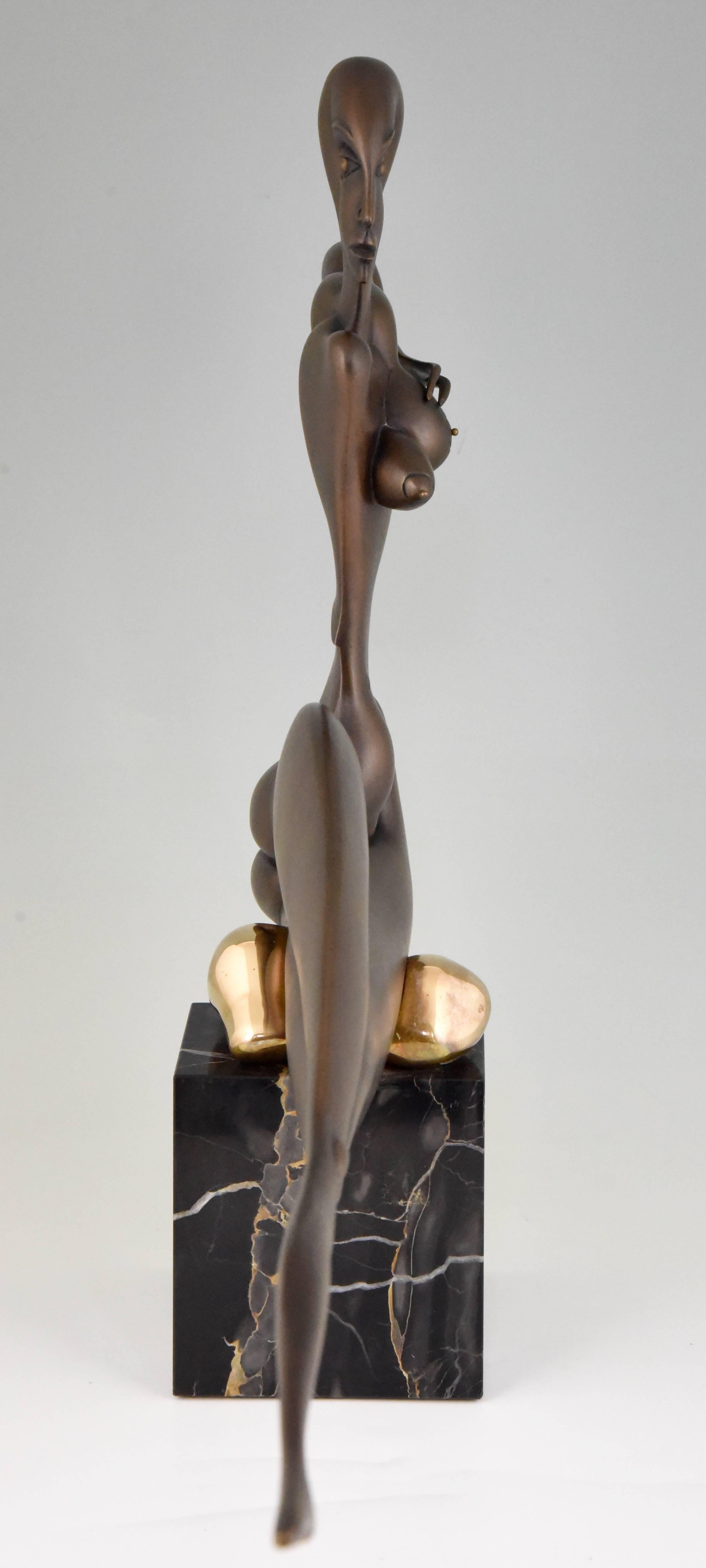 German Modern Bronze Sculpture of a Nude Paul Wunderlich Signed and Numbered
