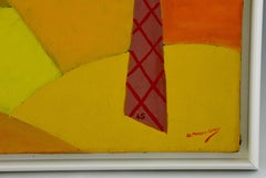 Abstract Painting Colorful Landscape by Alain Mettais Cartier, 1945 France