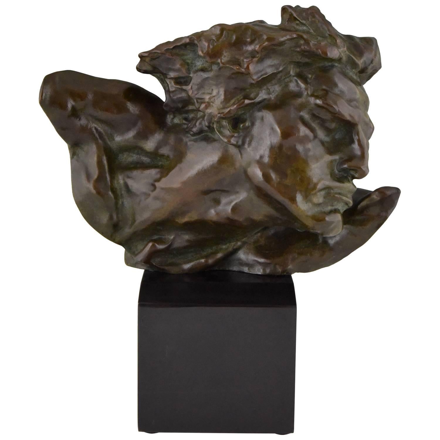 Art Deco Bronze Sculpture of a Man the Rhone by André César Vermare France 1920