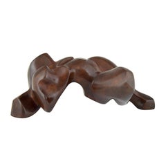 Modern Bronze Sculpture of a Nude Alain Guillotin, 1980, France