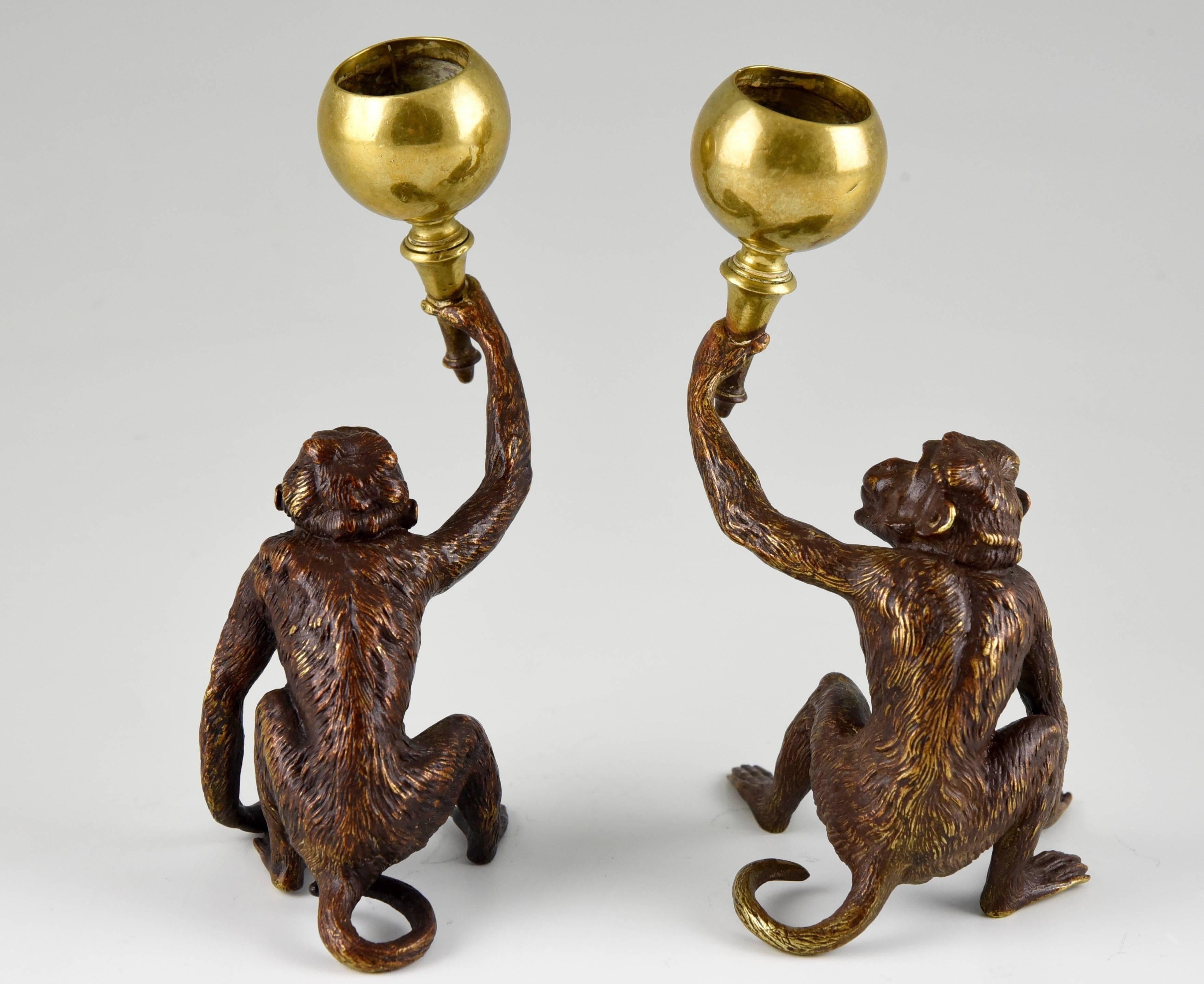 brass monkey candle holder
