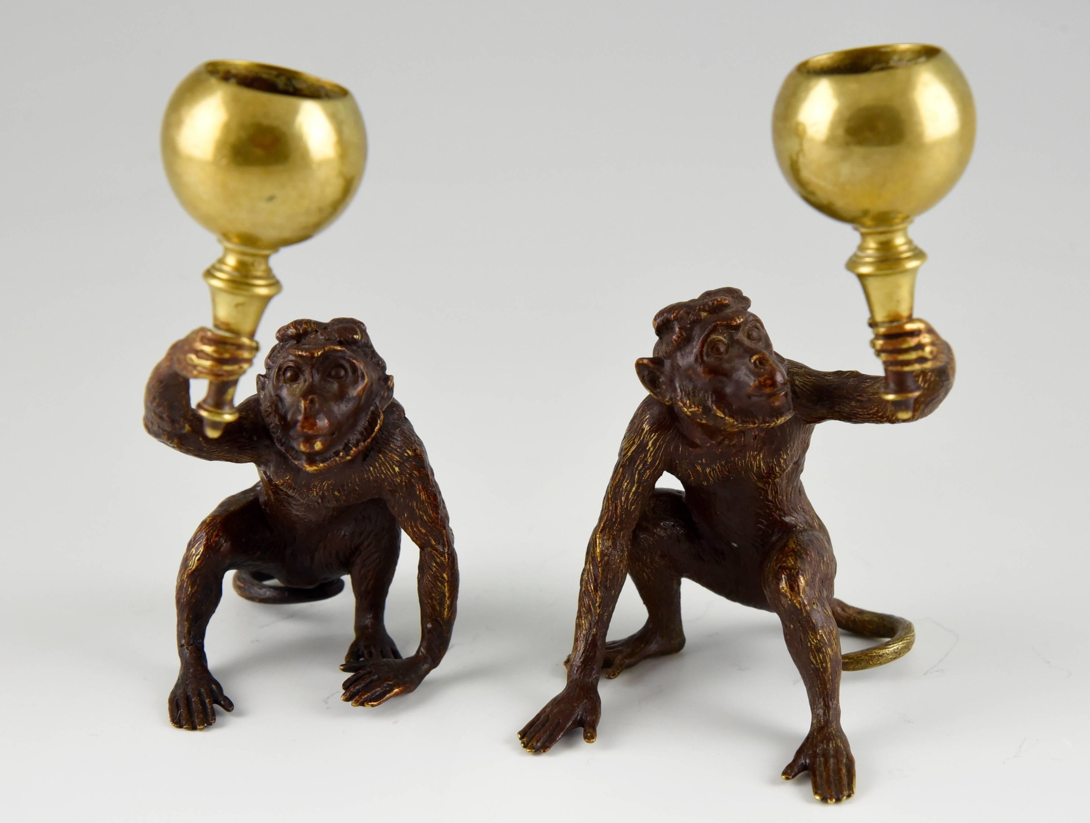 vintage monkey candle holders