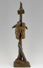 Antique French Bronze Sculpture of Romulus & Remus by E. Villanis, 1890