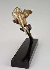 Sculpture d'oiseau en bronze Art déco de Becquerel:: 1930