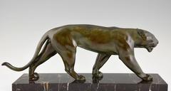 Max Le Verrier French Art Deco Panther Sculpture, 1930