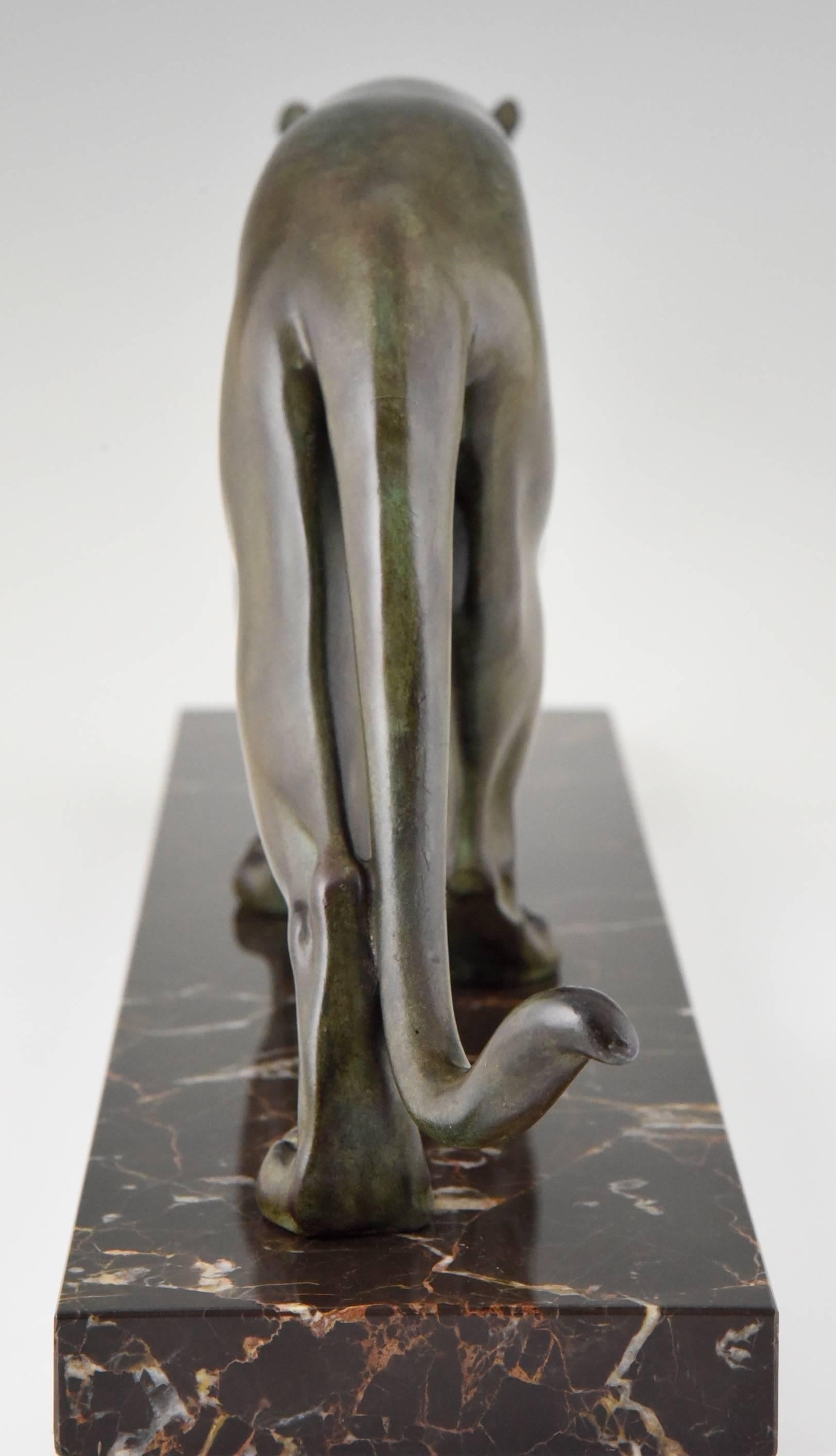 Max Le Verrier French Art Deco Panther Sculpture, 1930 1