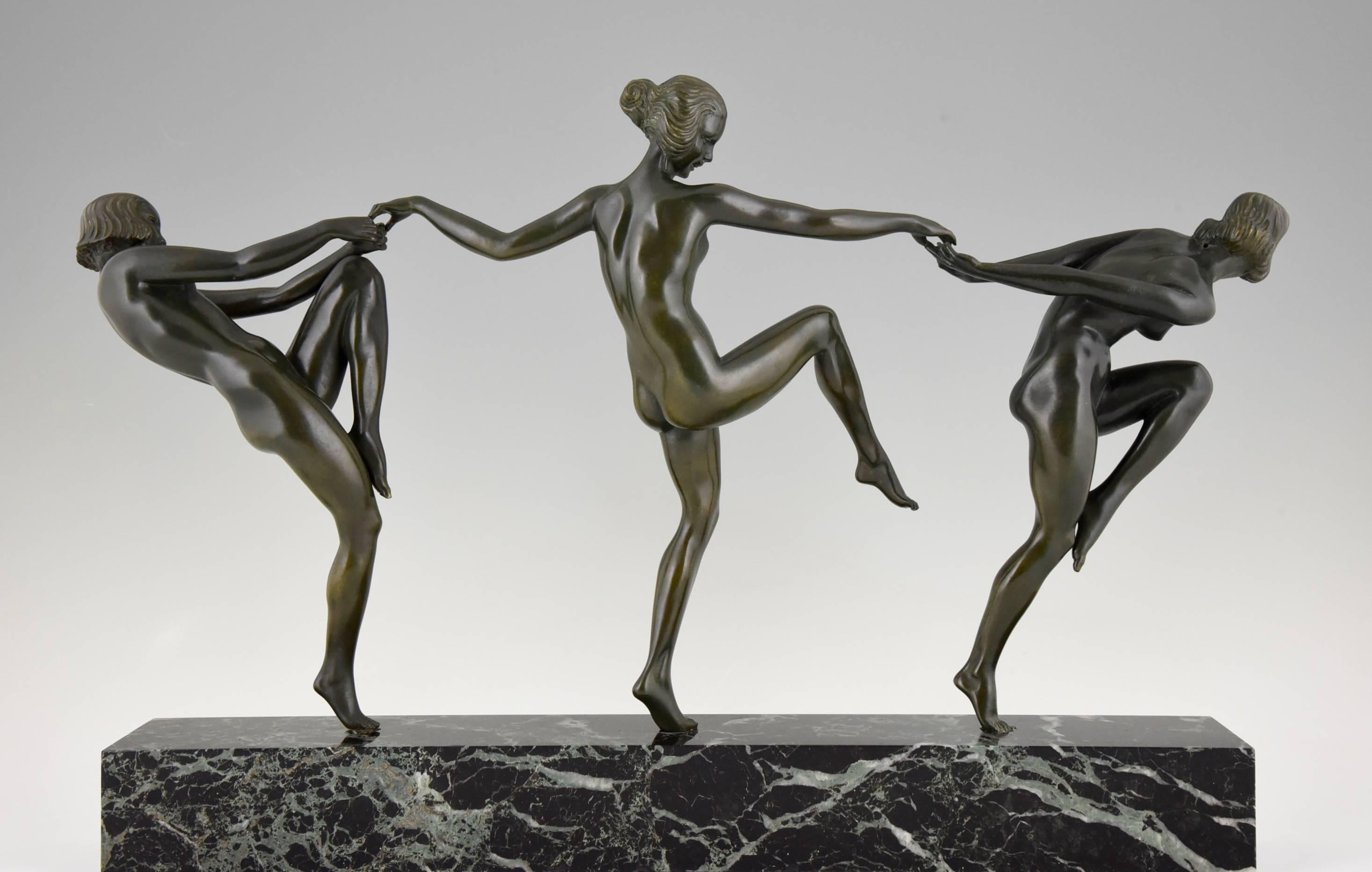 bronze art deco sculpture
