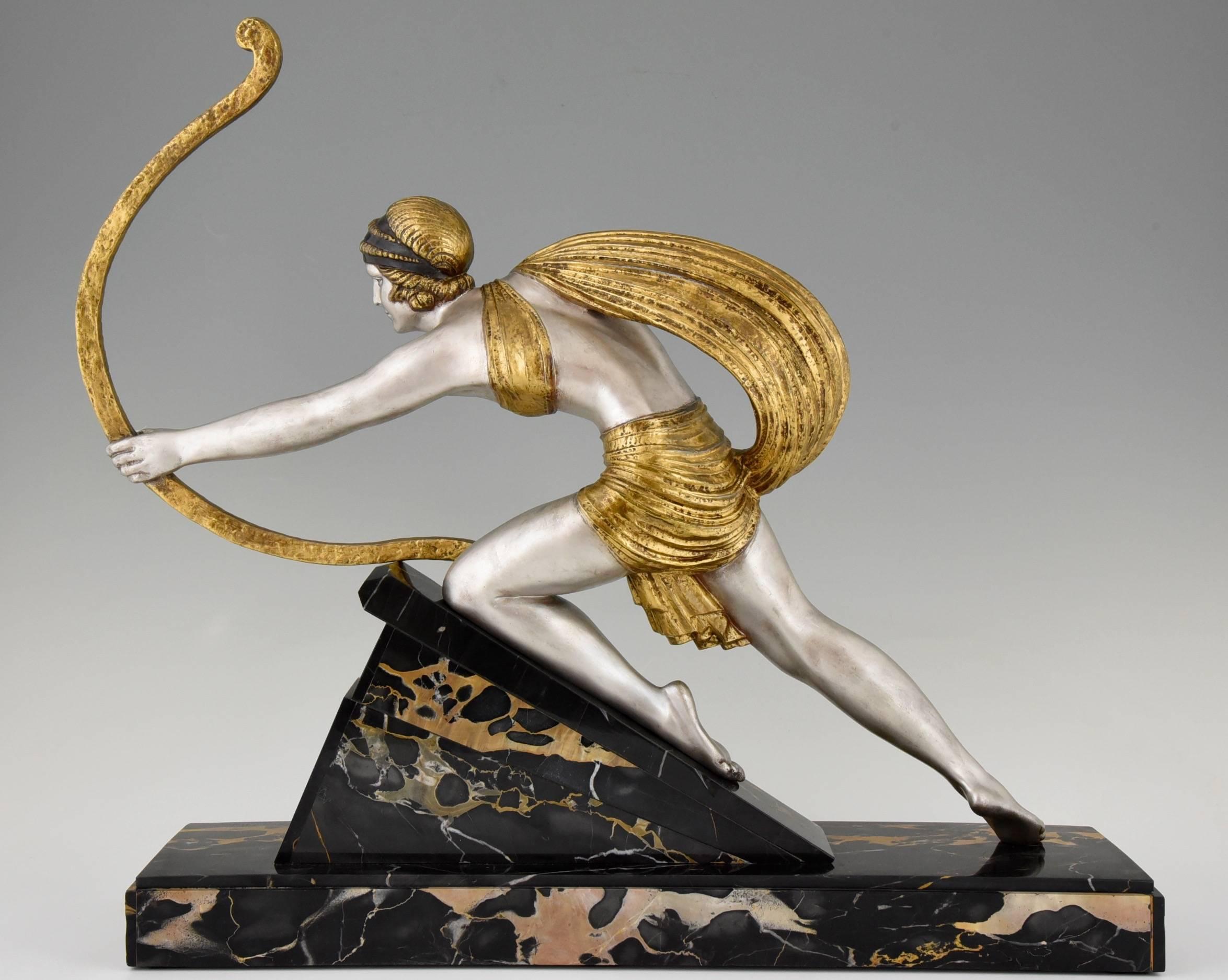 Demetre H. Chiparus Art Deco Sculpture of Diana, France, 1930 In Good Condition In Antwerp, BE