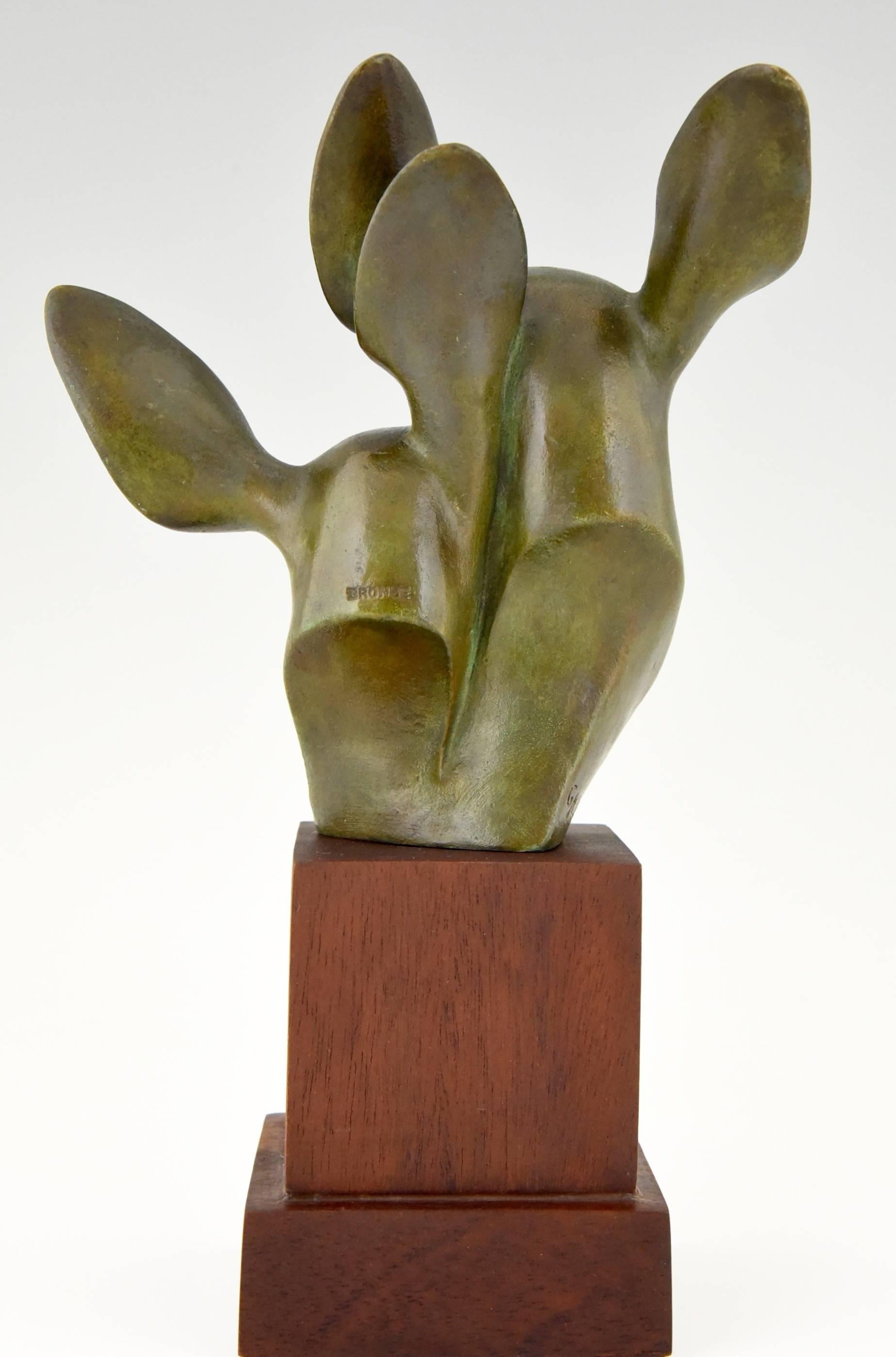 G.H. Laurent French Art Deco Bronze Sculpture of Two Deer, 1930 3